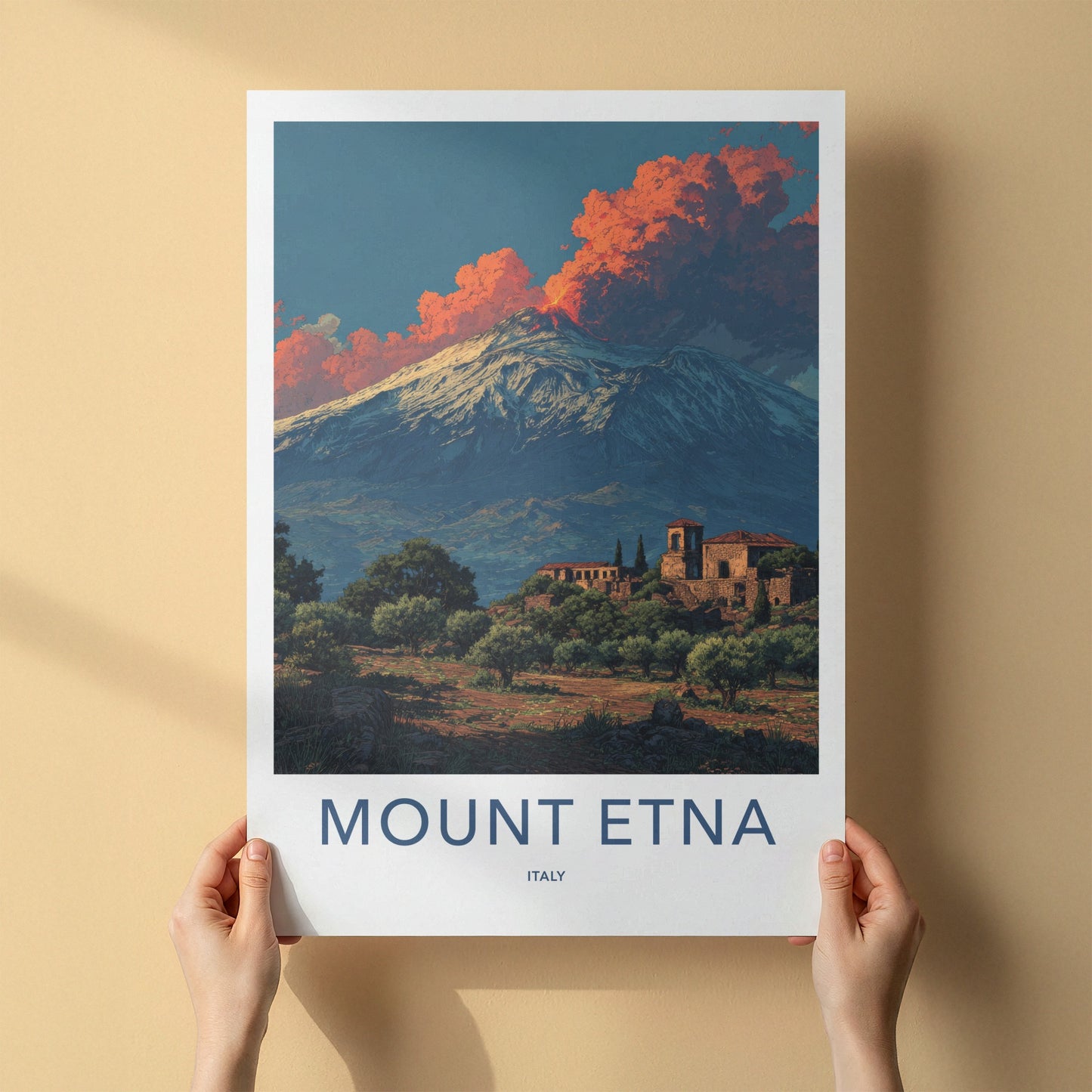 Mount Etna Poster - Italy Travel Art
