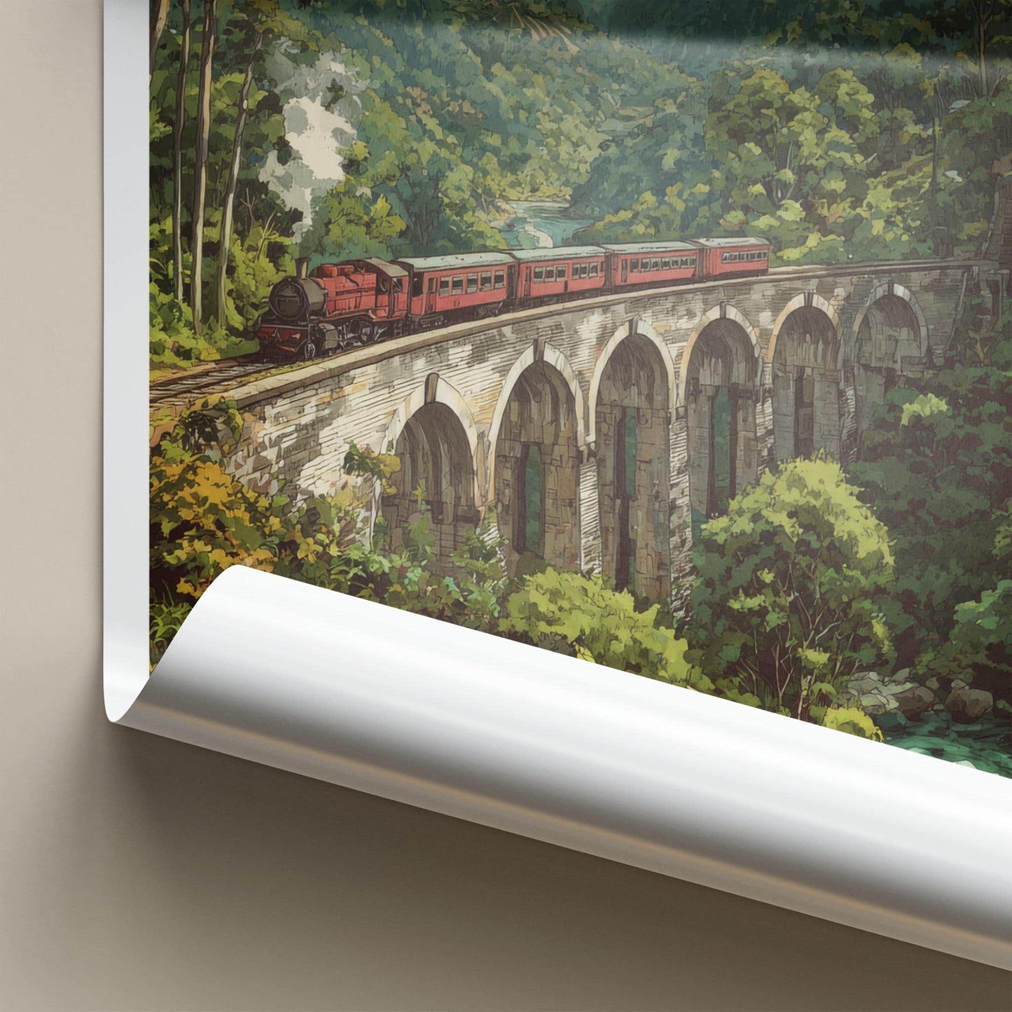 Demodara Poster - Sri Lanka Travel Art - Historic Arch Bridge Wall Decor