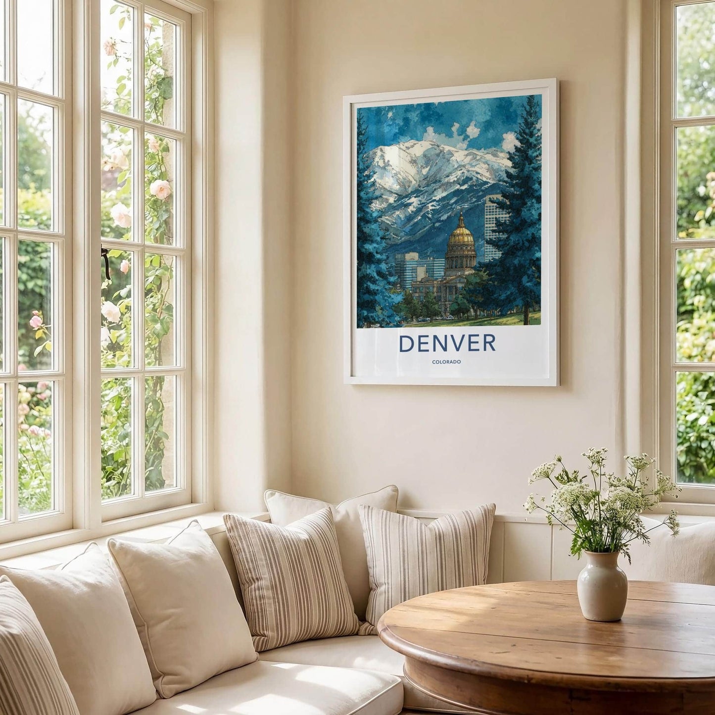 Denver Poster - Colorado Wall Art - Golden Dome Mountains Home Decor