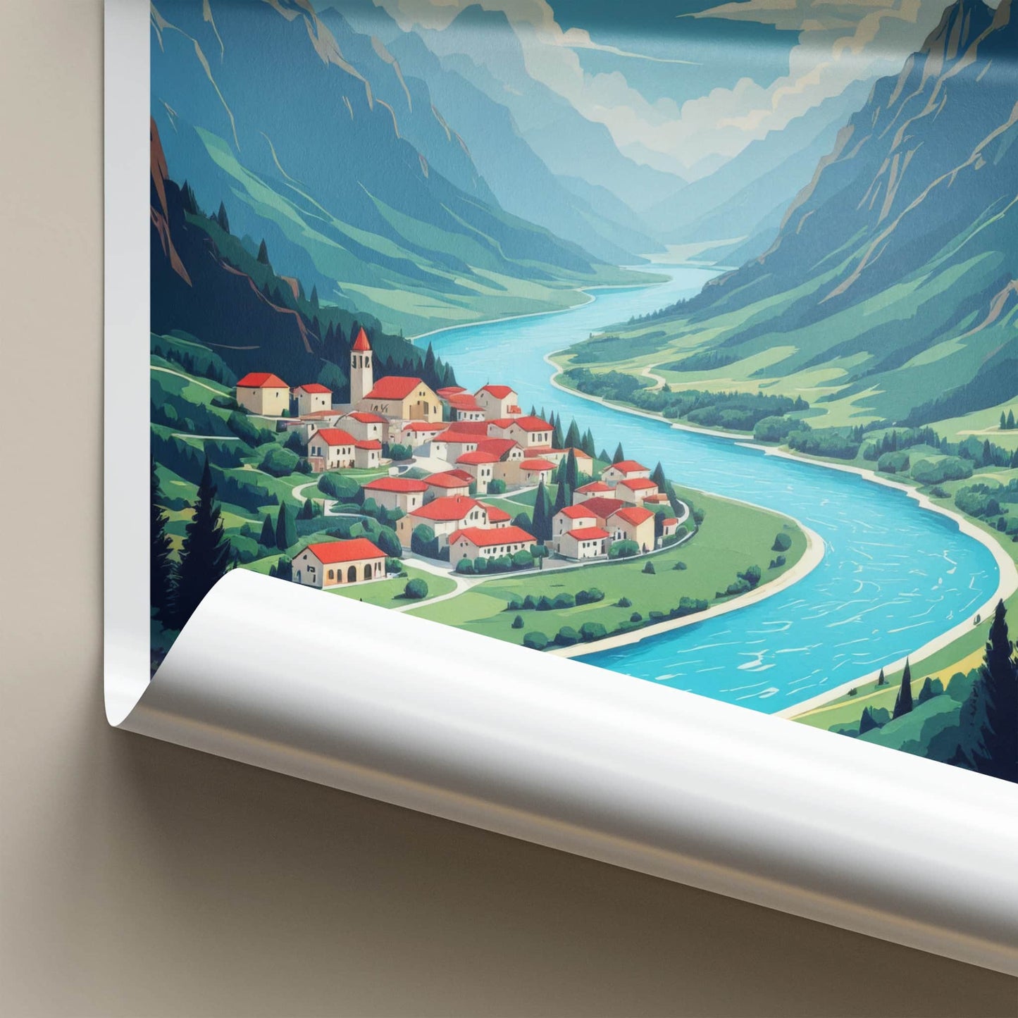 Dersim Poster - Turkiye Wall Art - Winding River Village Home Decor