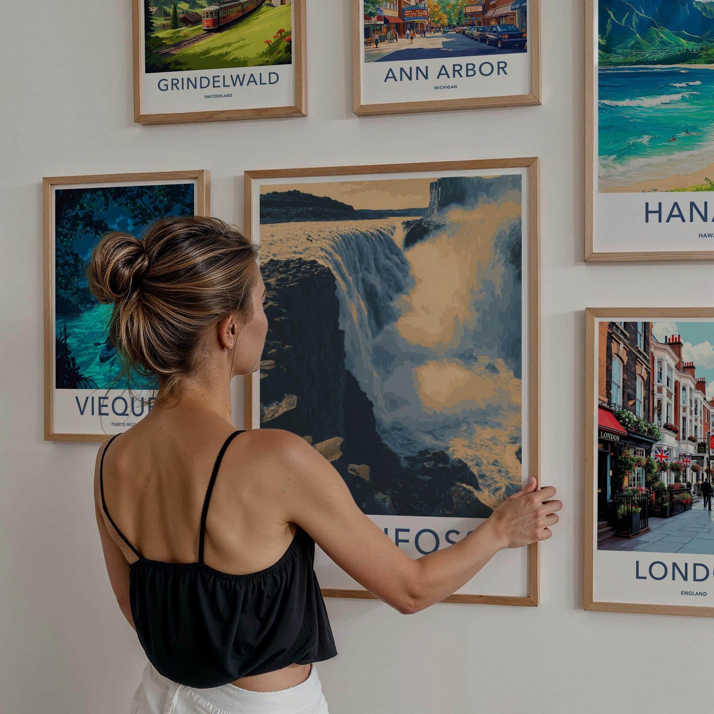 Dettifoss Poster - Iceland Travel Art - Mighty glacial cascade Wall Decor