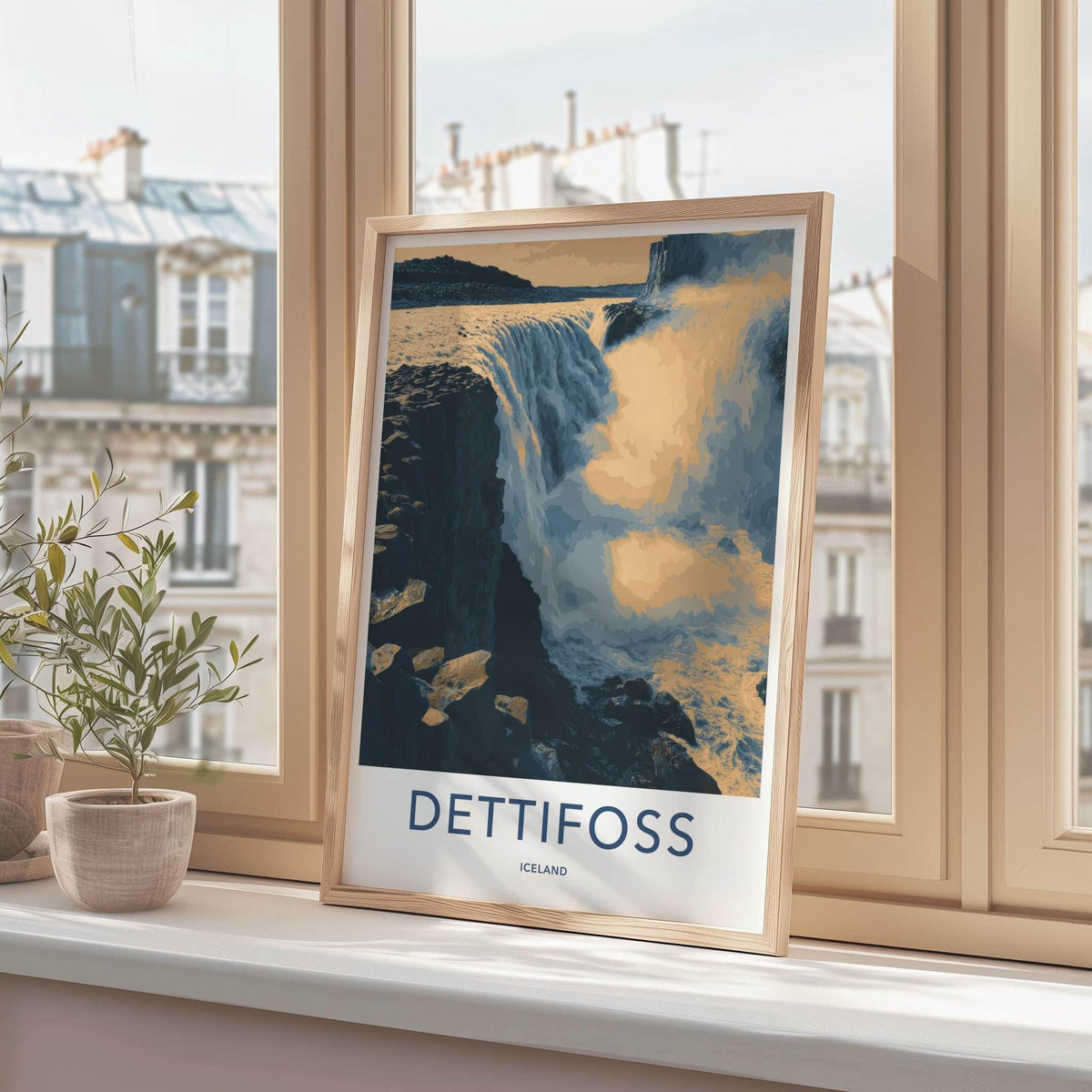 Dettifoss Poster - Iceland Travel Art - Mighty glacial cascade Wall Decor