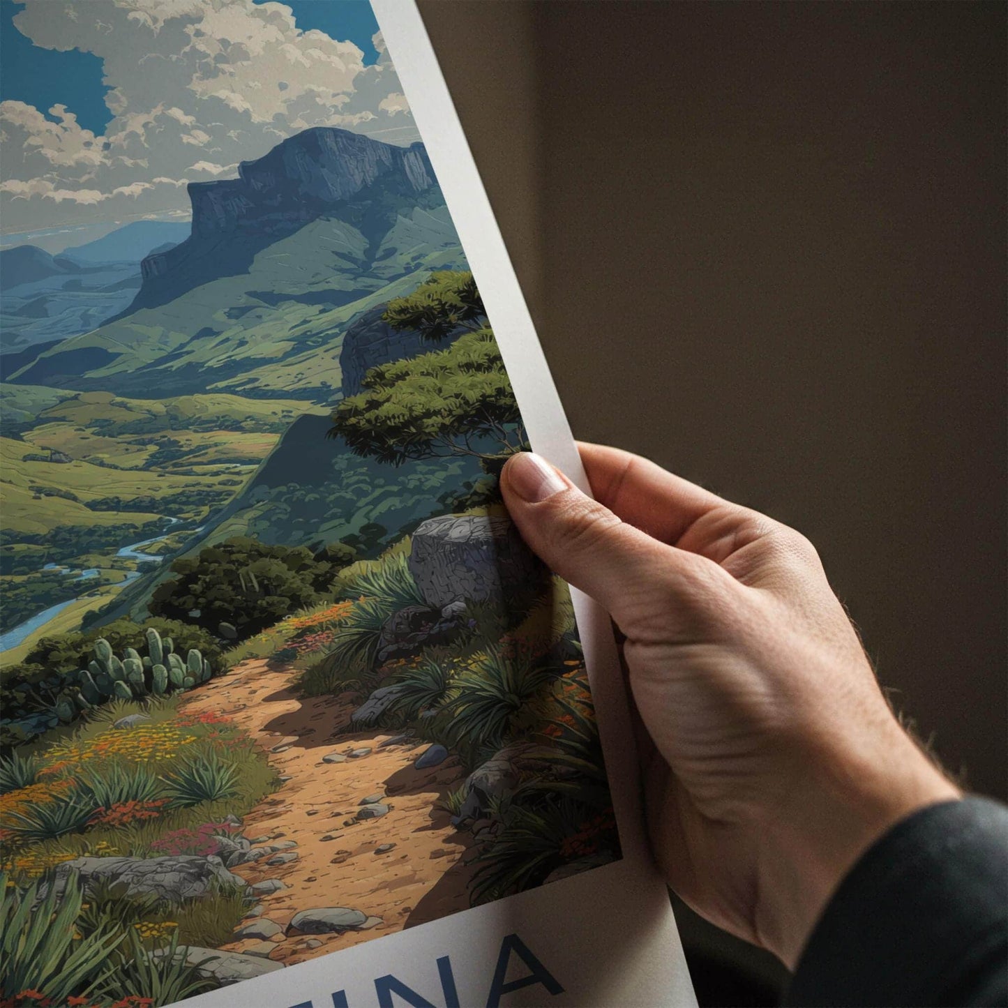 Diamantina Poster - Brazil Scenic Art - Serene Valley Pathway Wall Decor