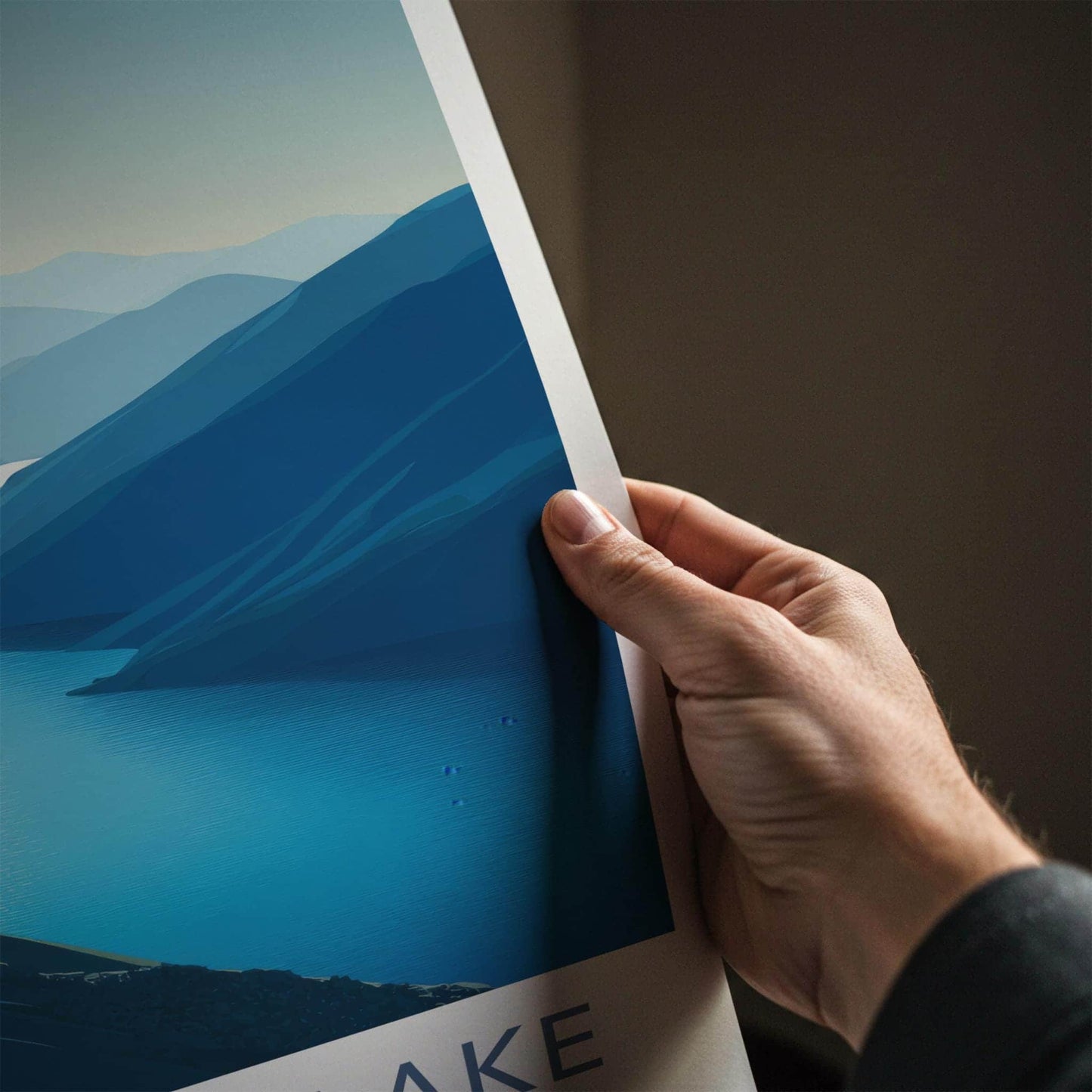 Diamond Lake Poster - New Zealand Travel Art - Lake Scene Wall Decor