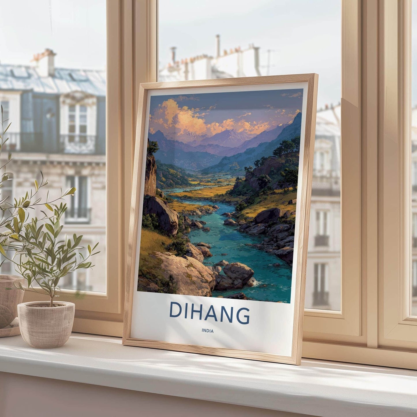 Dihang Poster - India Art Print - Arunachal Pradesh Lush River Flow Wall Decor