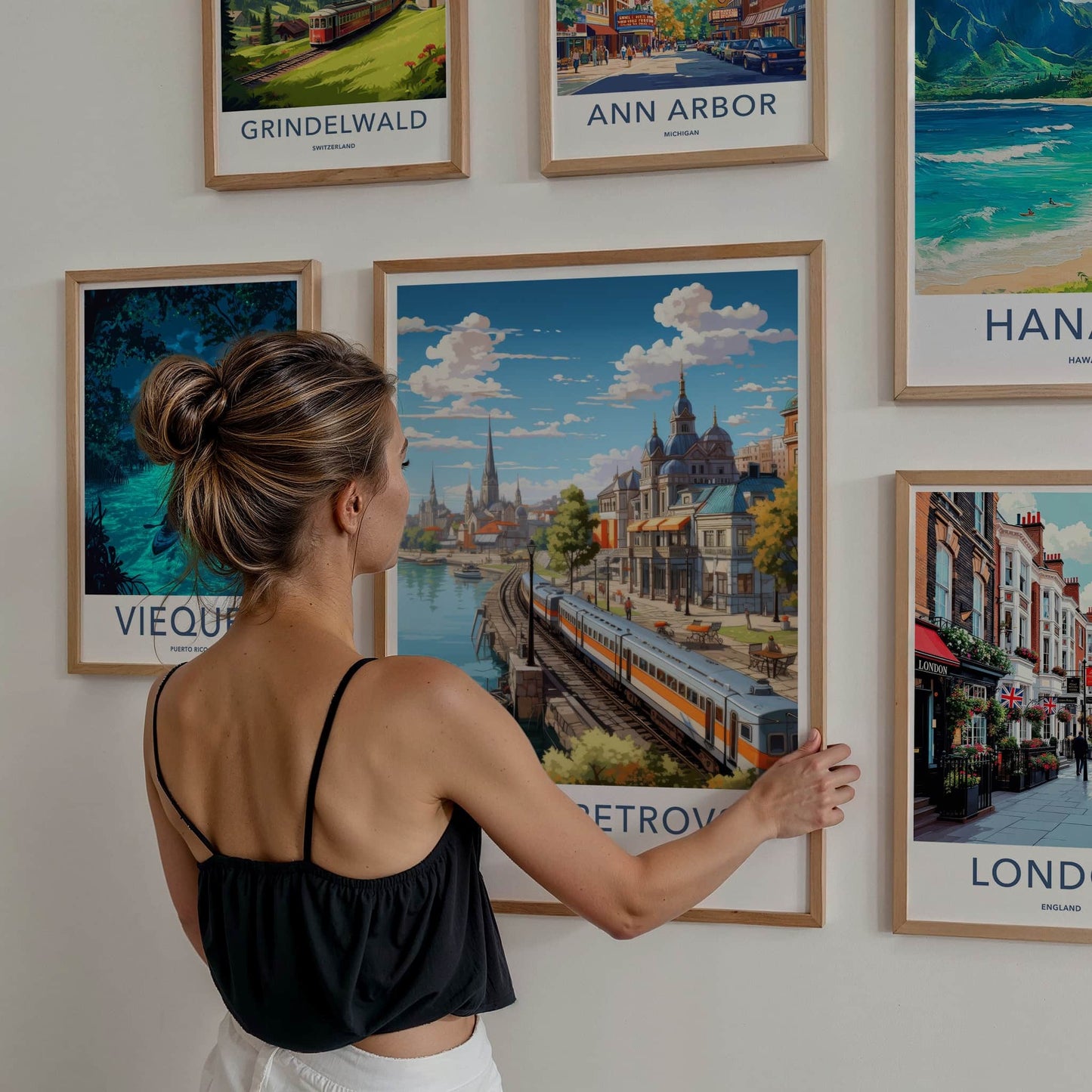 Dnipropetrovsk Poster - Ukraine Travel Art - Urban River Train Home Decor