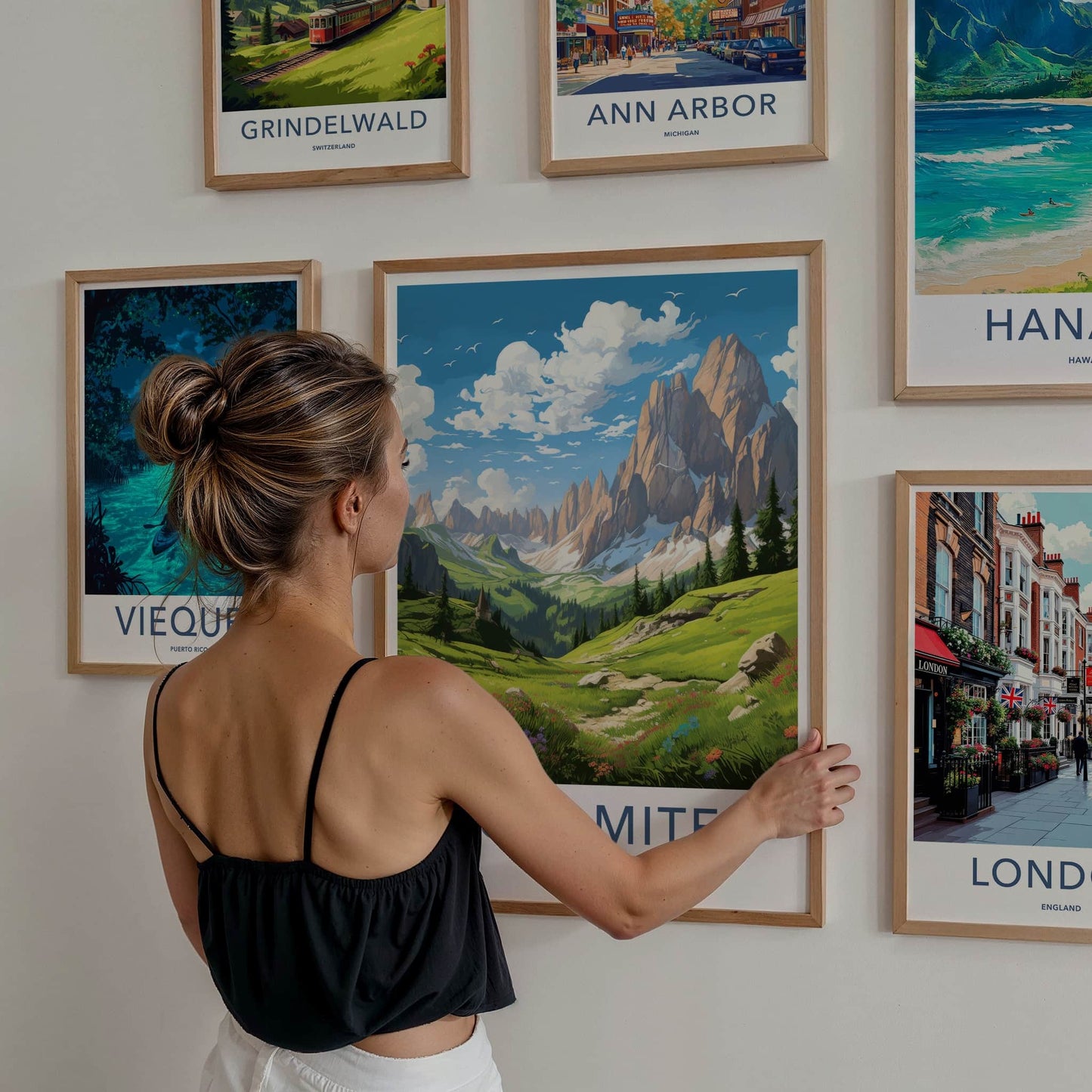 Dolomites Poster - Italy Travel Art - Serene Mountain Landscape Home Decor
