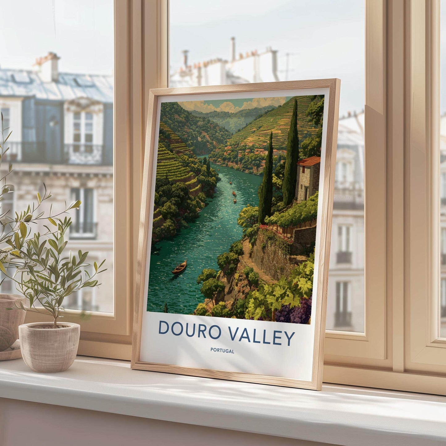 Douro Valley Poster - Portugal Travel Art - Scenic River Valley Home Decor