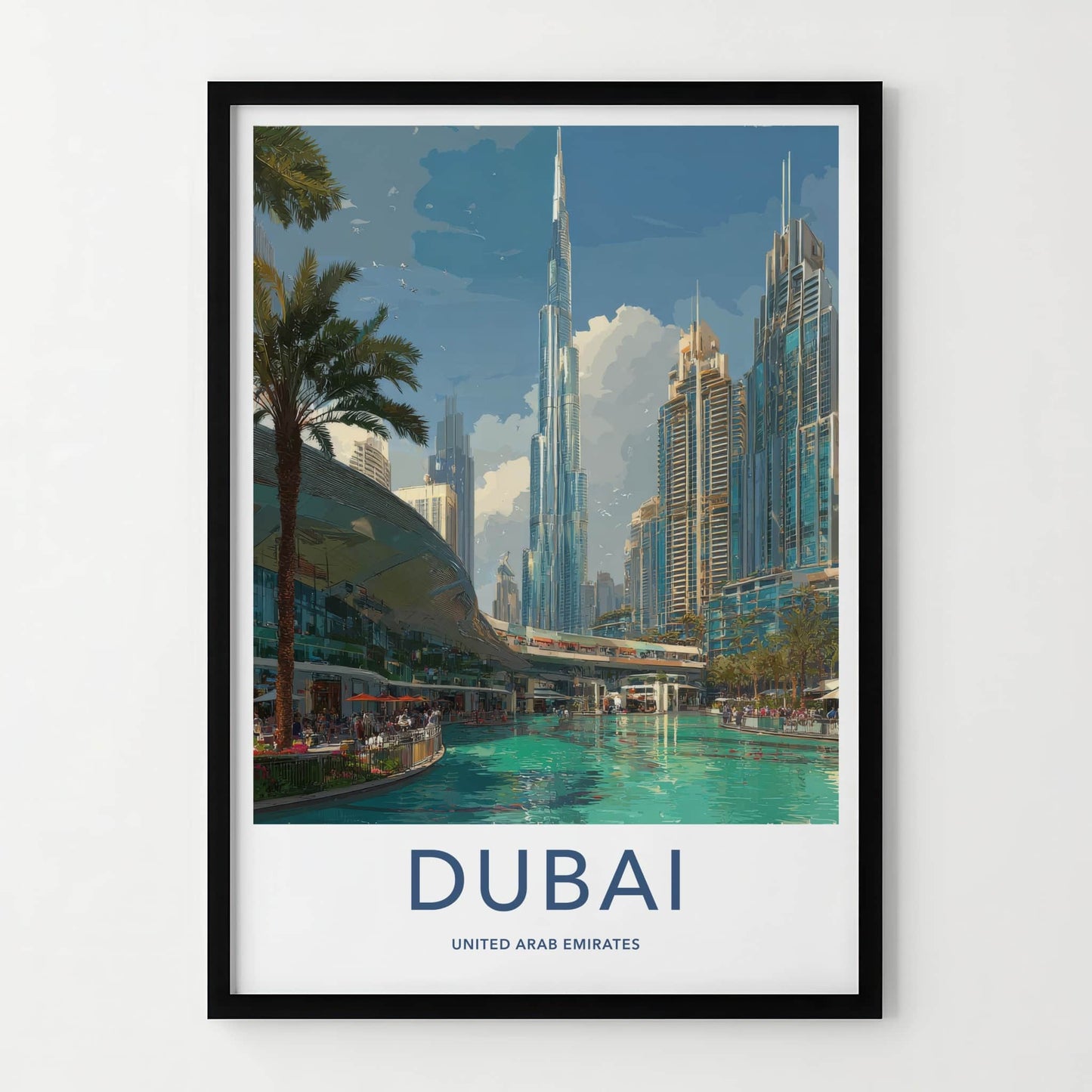 Dubai Poster - United Arab Emirates Tall Cityscape Gallery Art