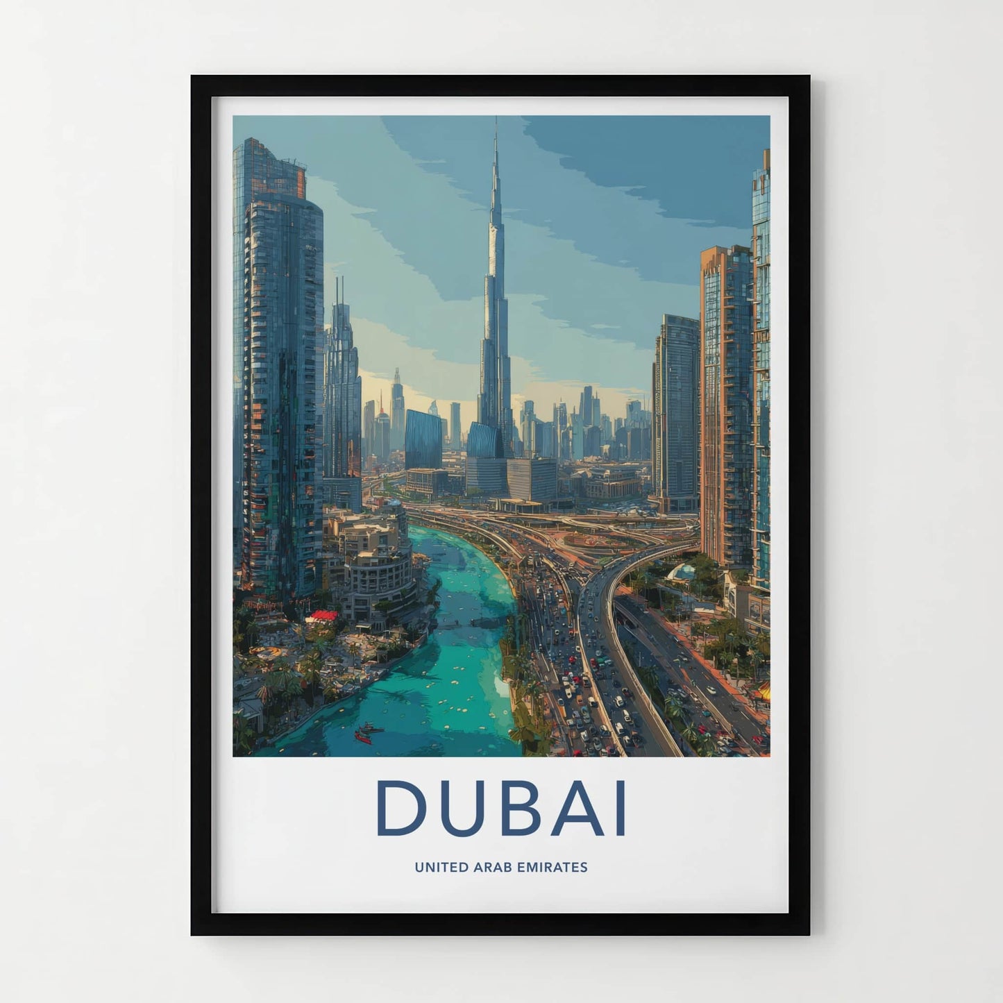 Dubai Poster - United Arab Emirates Tallest Building Art Print Home Decor