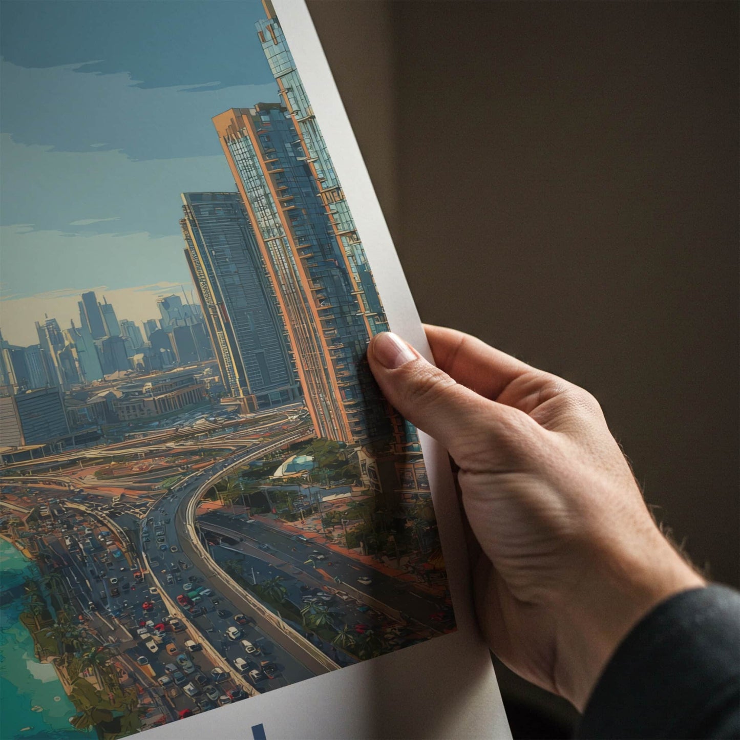 Dubai Poster - United Arab Emirates Tallest Building Art Print Home Decor