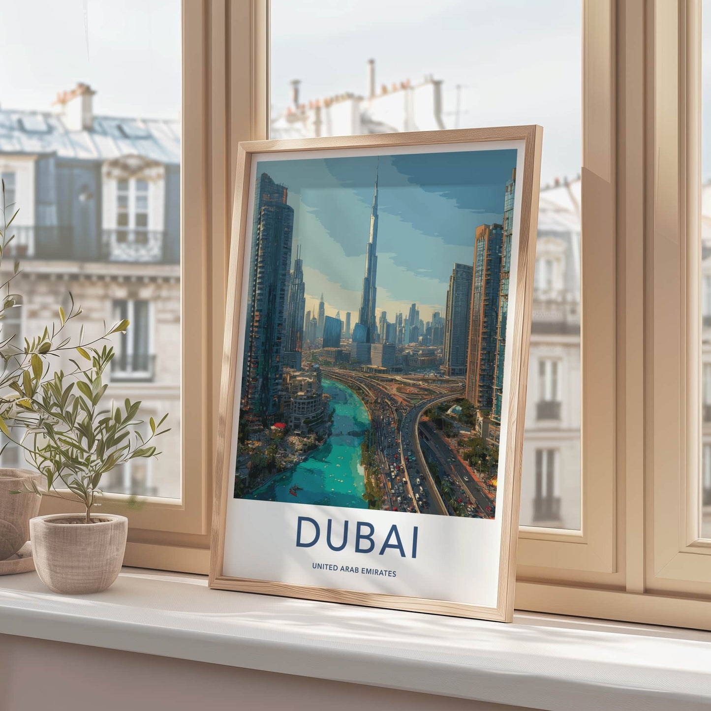 Dubai Poster - United Arab Emirates Tallest Building Art Print Home Decor