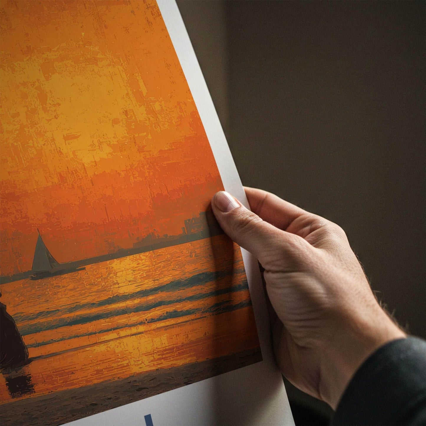 Dubai Poster - United Arab Emirates Travel Art - Sunset Beach Home Decor