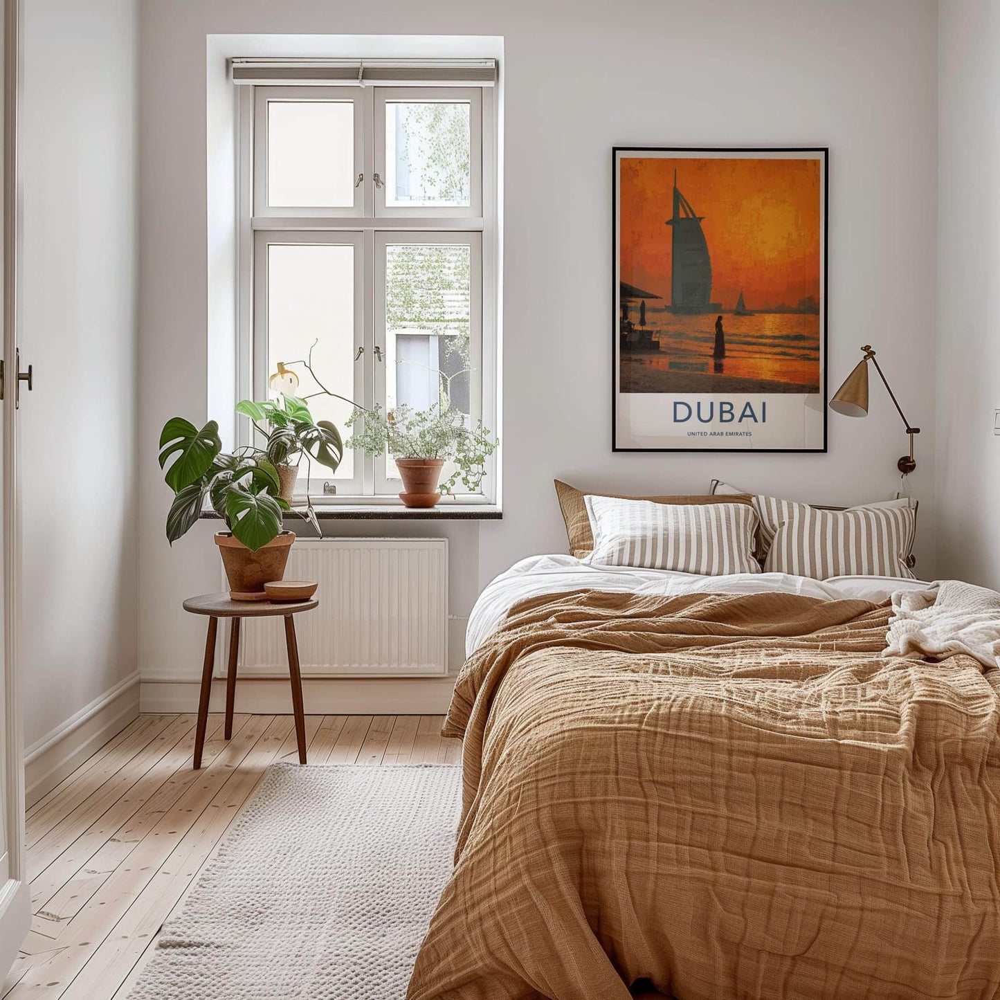 Dubai Poster - United Arab Emirates Travel Art - Sunset Beach Home Decor