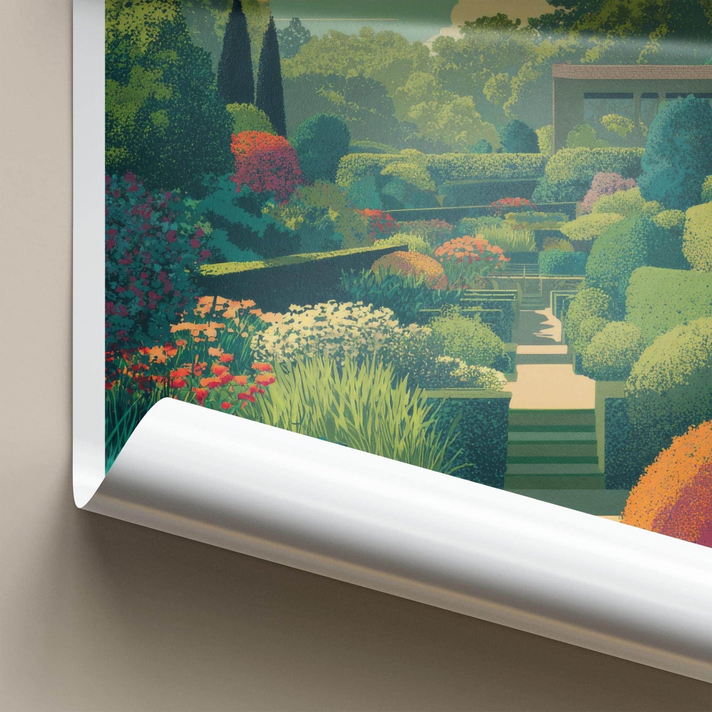 Duke University Poster - North Carolina Wall Art - Lush Garden Pathway Home Decor