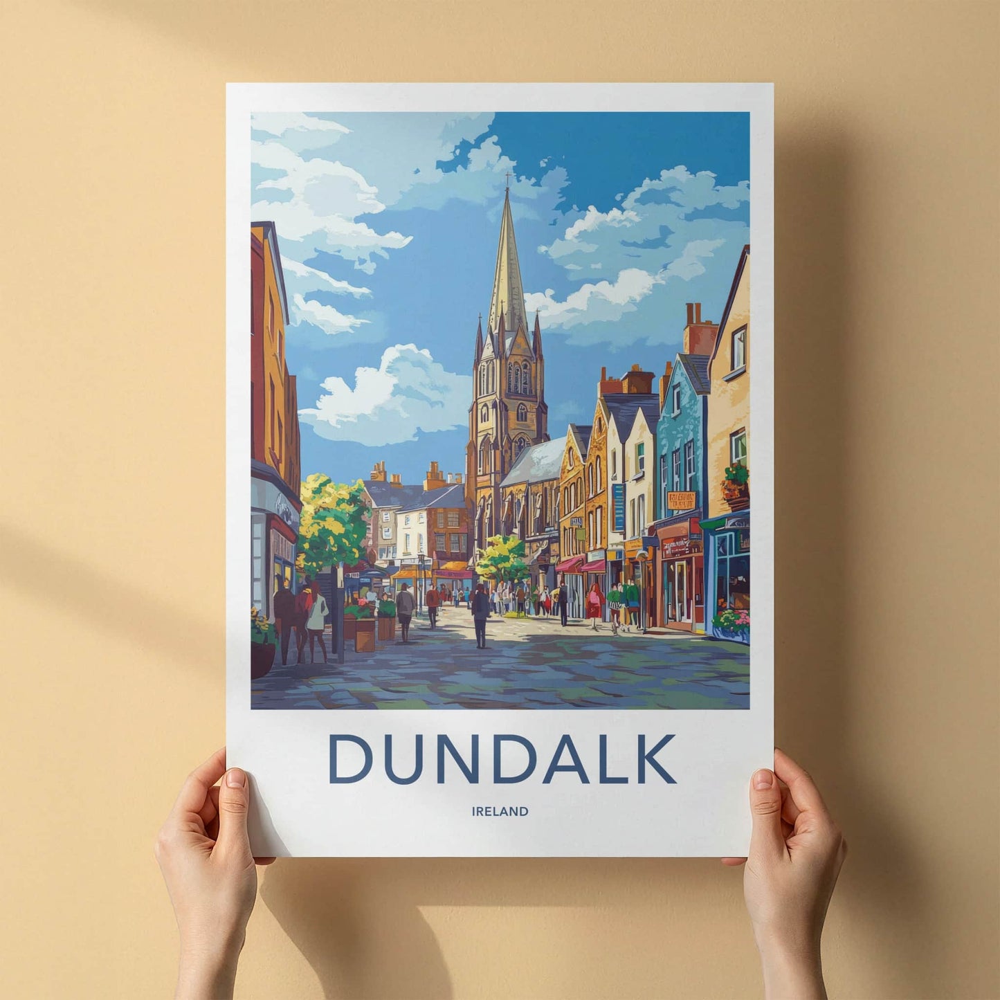 Dundalk Poster - Ireland Travel Art - Historic Church Street Gallery Art