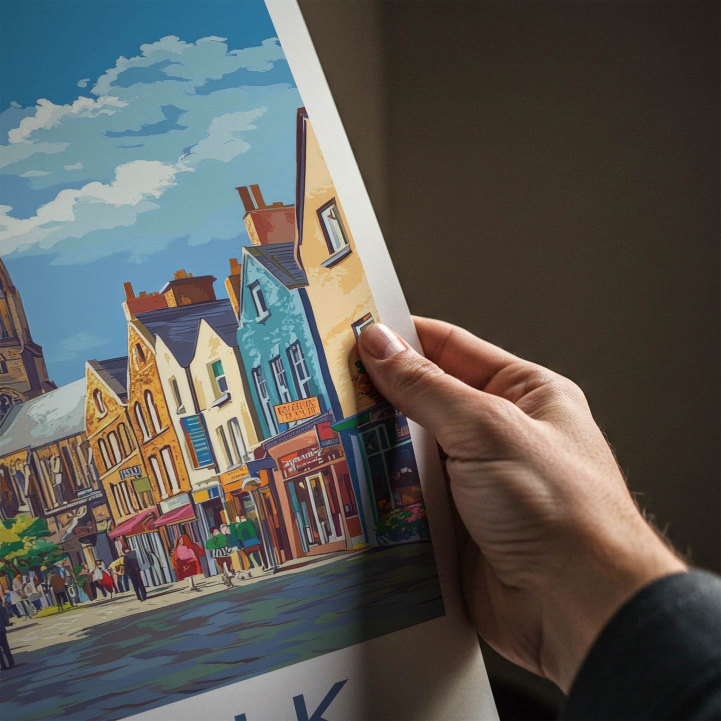 Dundalk Poster - Ireland Travel Art - Historic Church Street Gallery Art