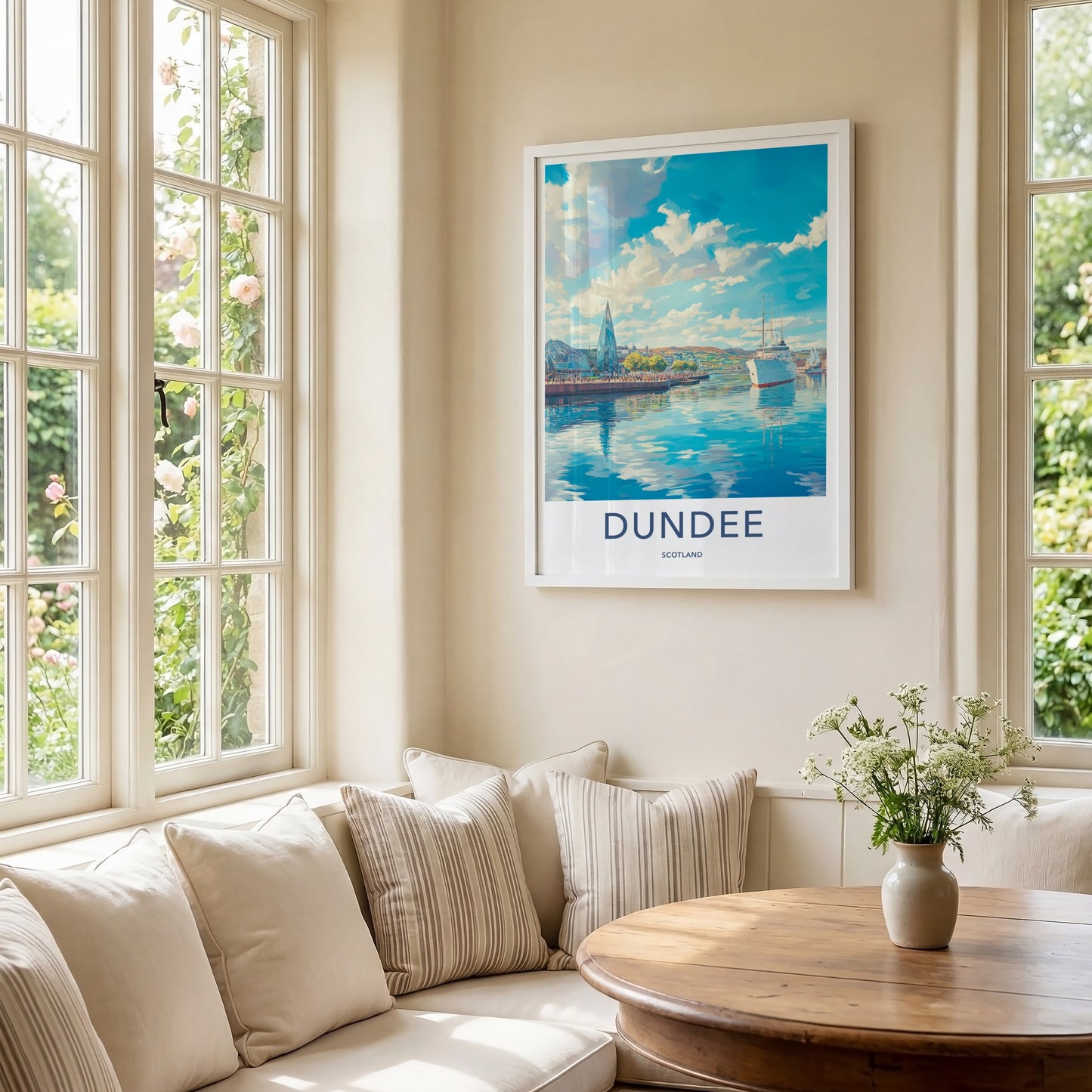Dundee Poster - Scotland Art Print - Vibrant Port View Home Decor