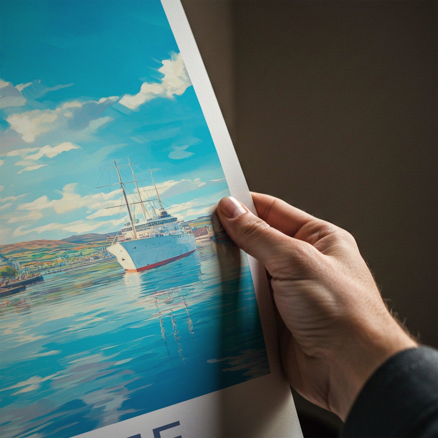 Dundee Poster - Scotland Art Print - Vibrant Port View Home Decor