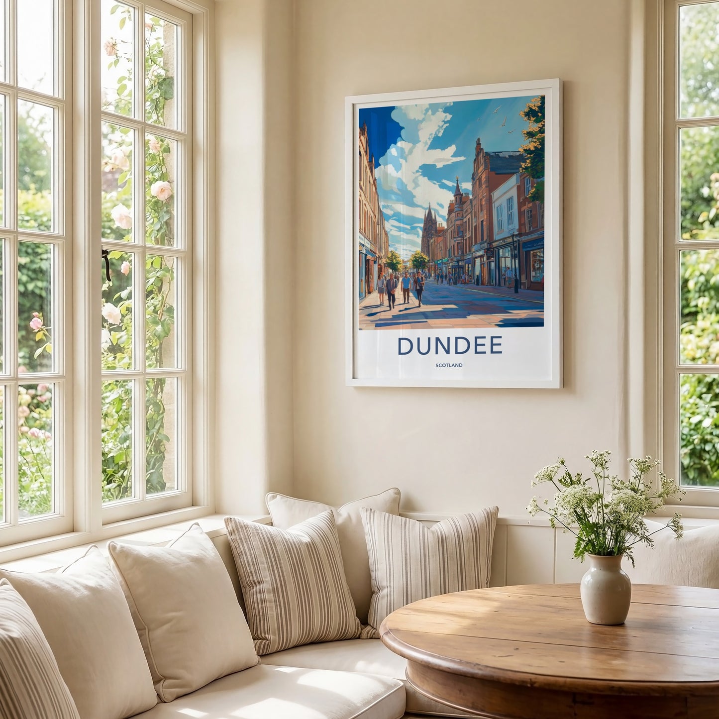 Dundee Poster - Scotland Travel Art - Urban Street Scene Home Decor