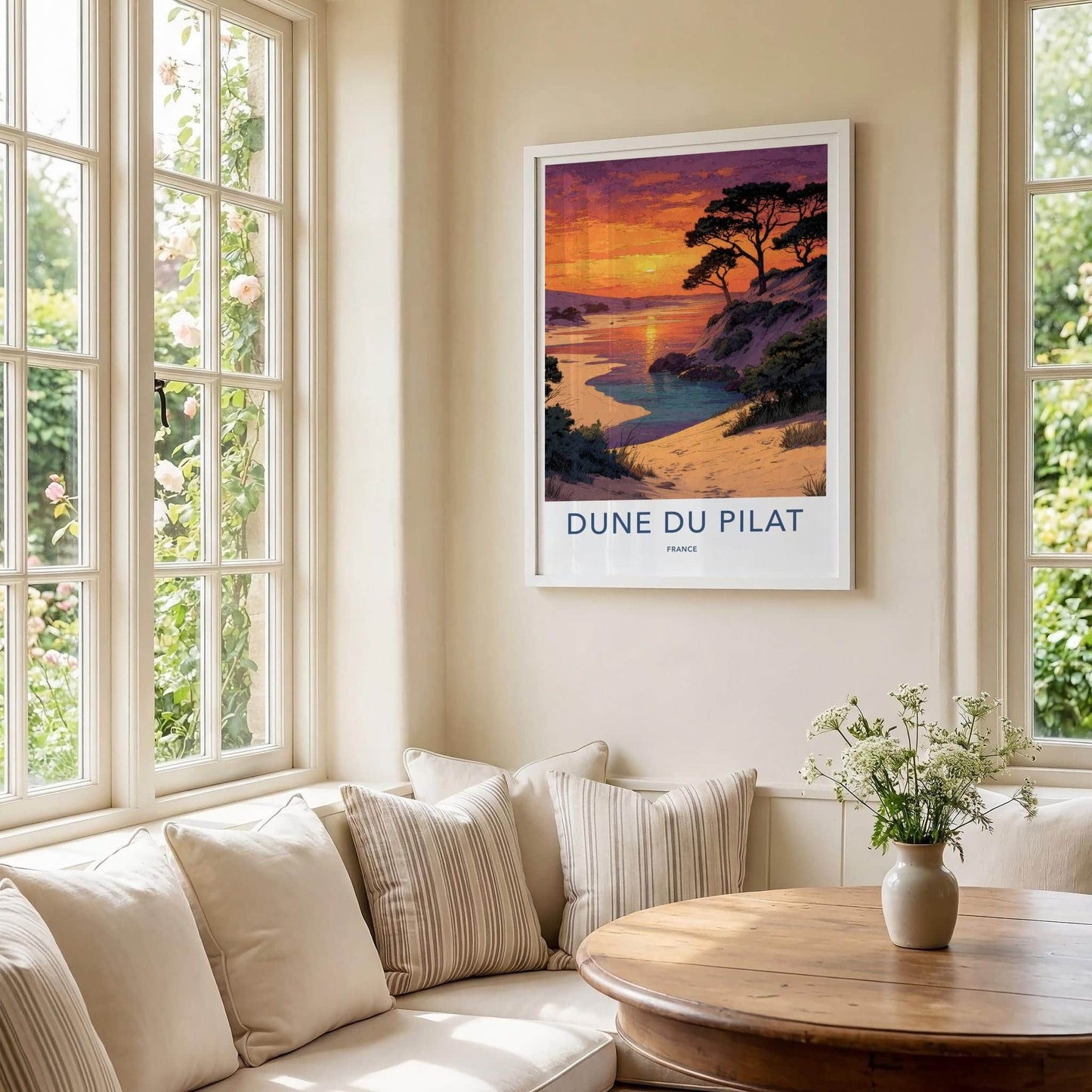 Dune du Pilat Poster - France Travel Art - Sunset Beach Pines Home Decor