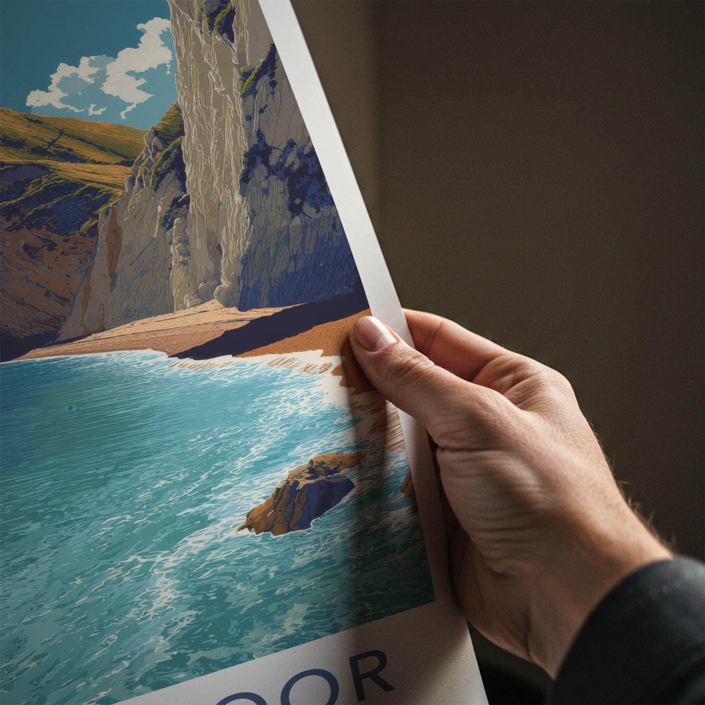 Durdle Door Poster - England Travel Art - Natural Arch Seascape Home Decor