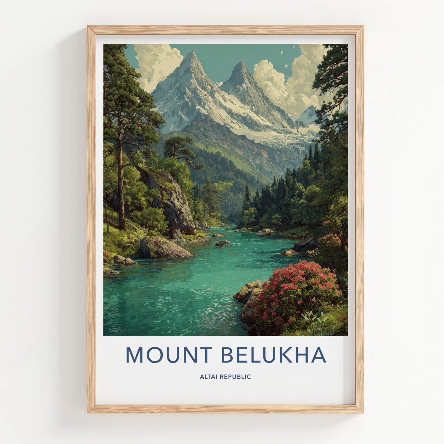 Mount Belukha Poster - Russia Snowy Peaks Majestic