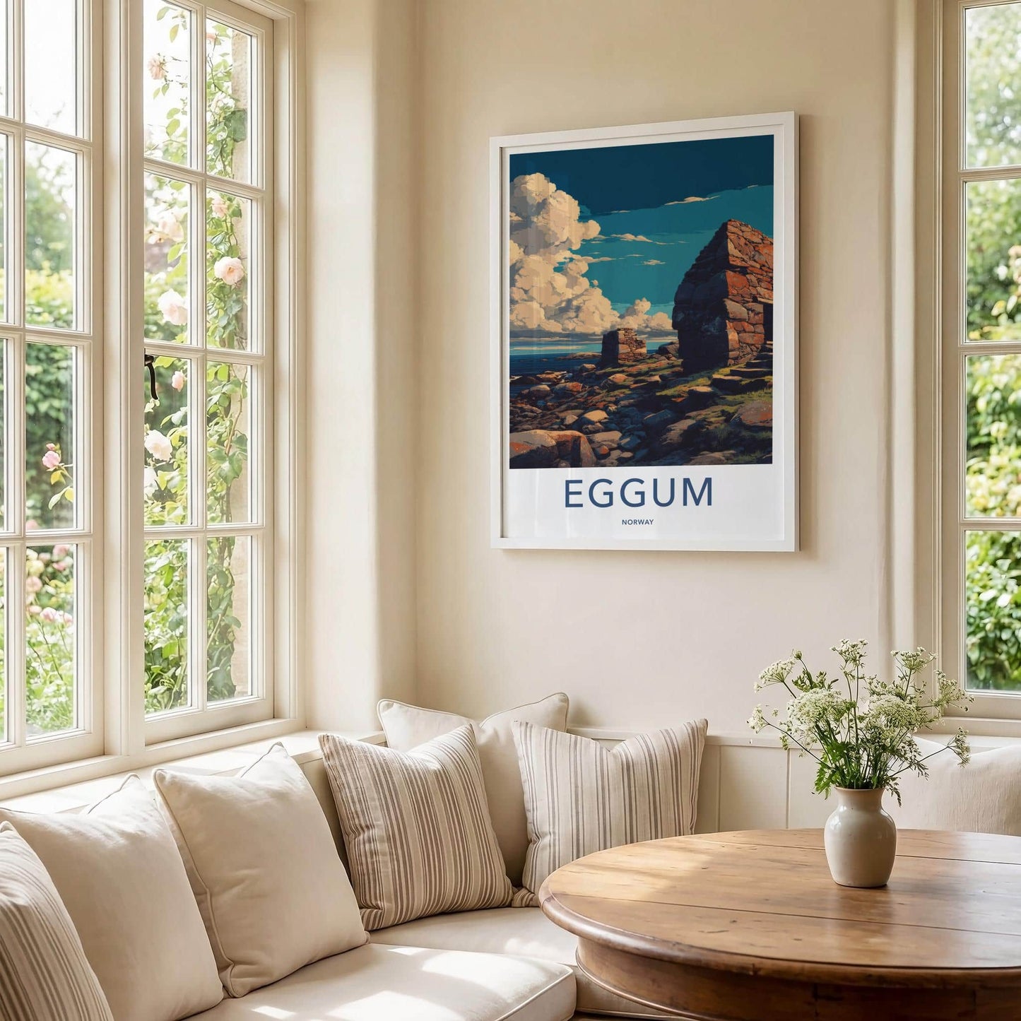 Eggum Poster - Norway Framed Print - Ancient Stone Ruins Gallery Art