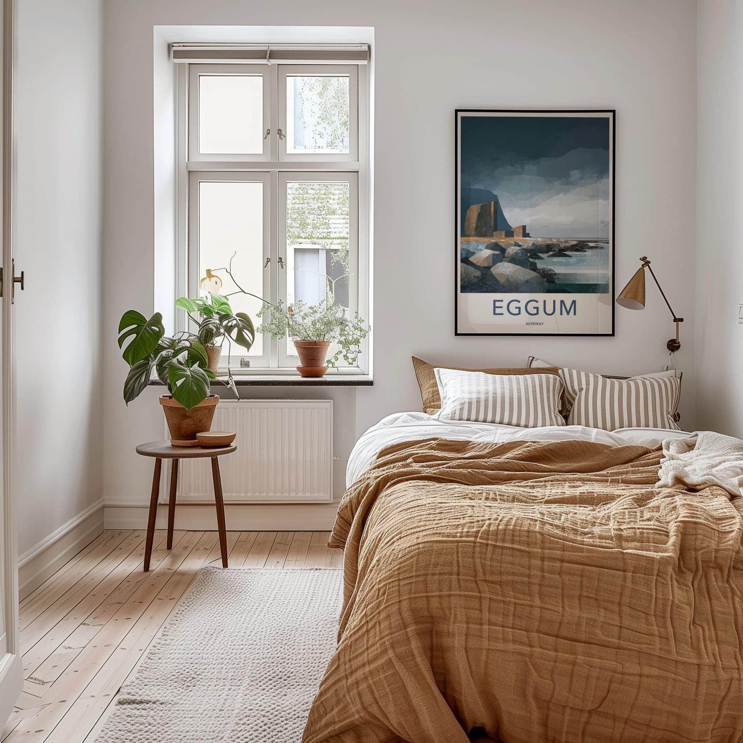 Eggum Poster - Norway Travel Art - Rugged coastal structures Home Decor
