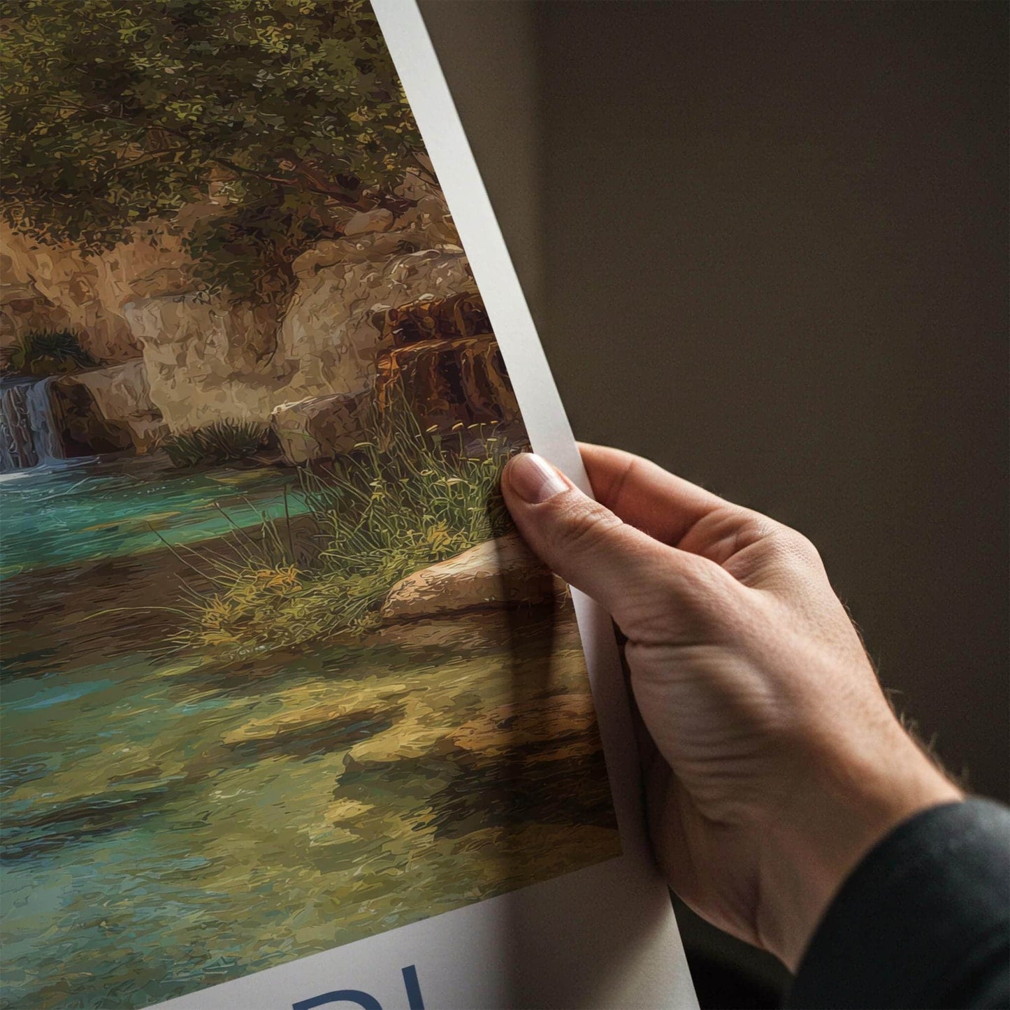Ein Gedi Poster - Israel Travel Art - Cool Desert Springs Home Decor