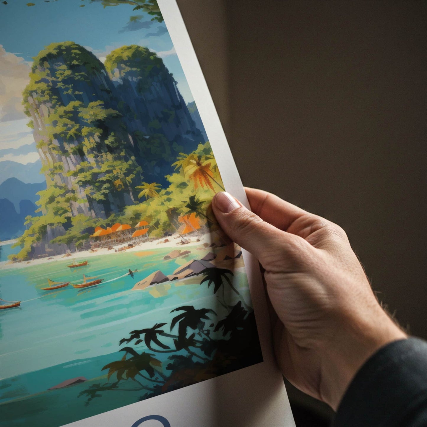 El Nido Poster - Philippines Travel Art - Clear Lagoon Boats Home Decor