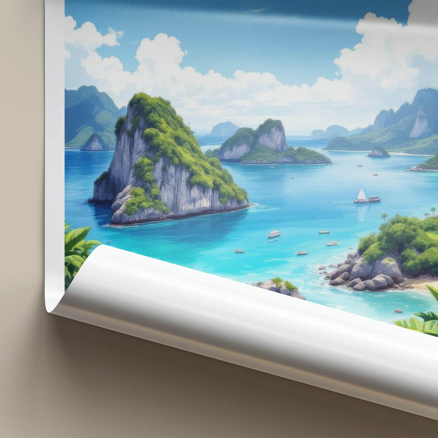 El Nido Poster - Philippines Travel Art - Lush Island Lagoon Home Decor