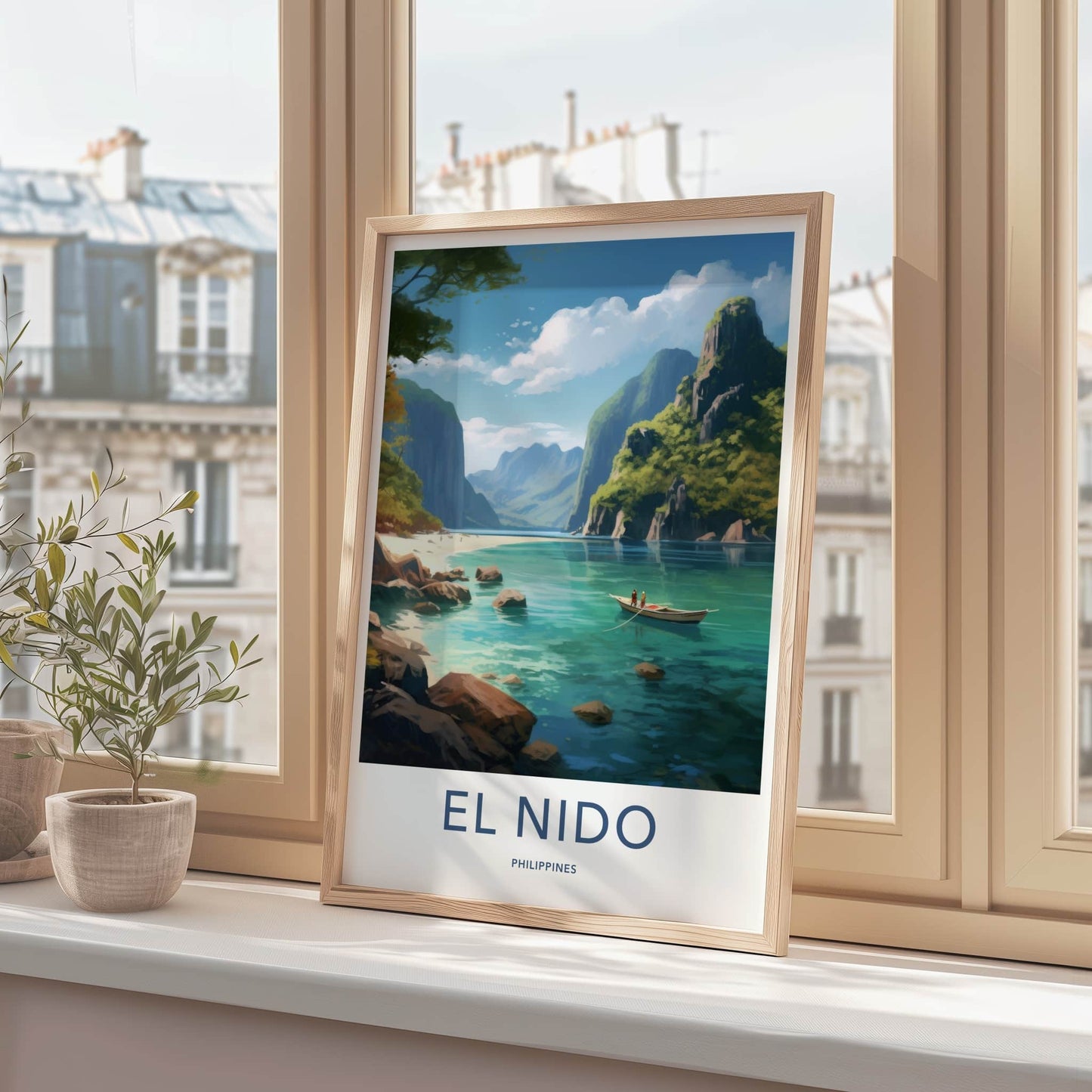 El Nido Poster - Philippines Travel Art - Tropical Beach Vista Home Decor