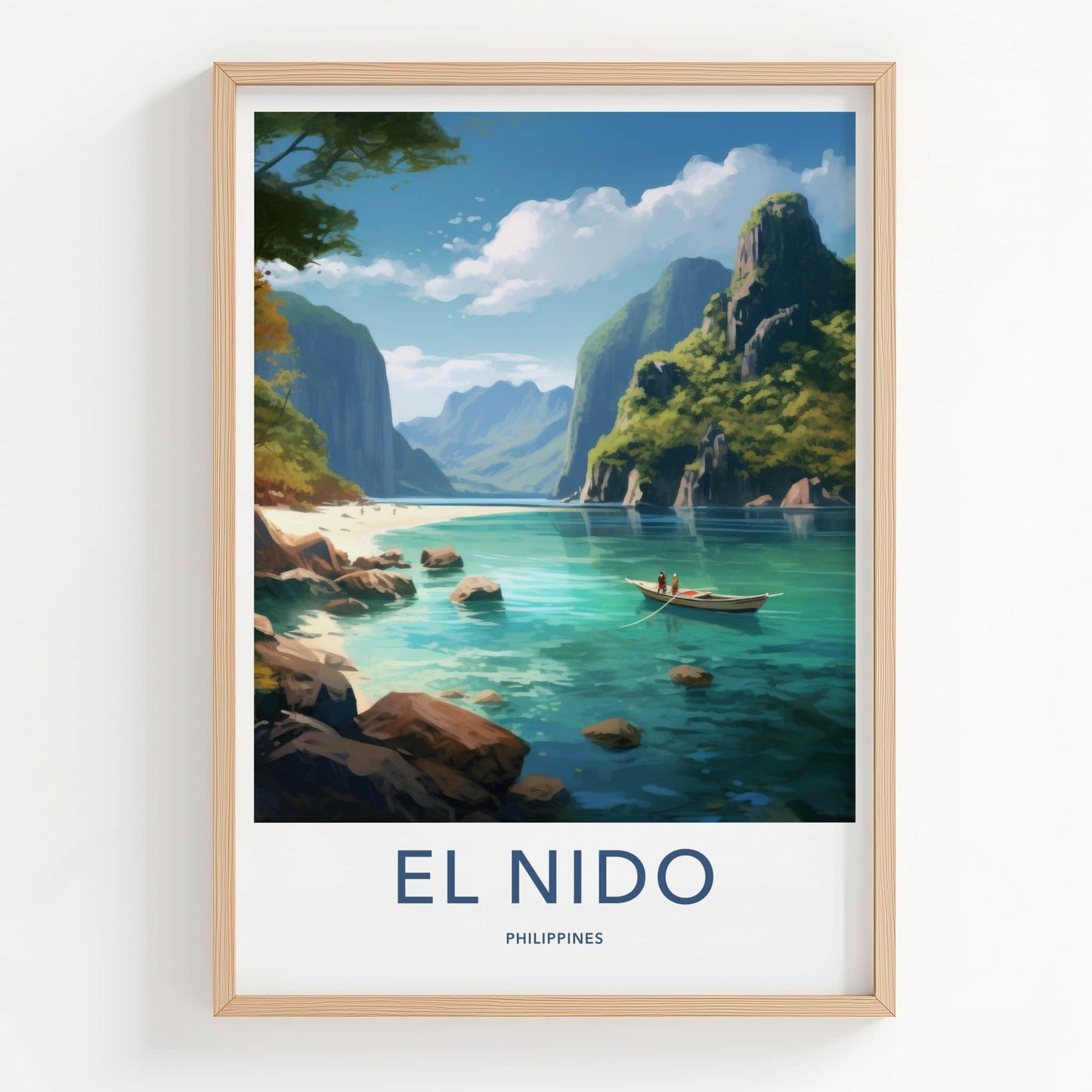 El Nido Poster - Philippines Travel Art - Tropical Beach Vista Home Decor