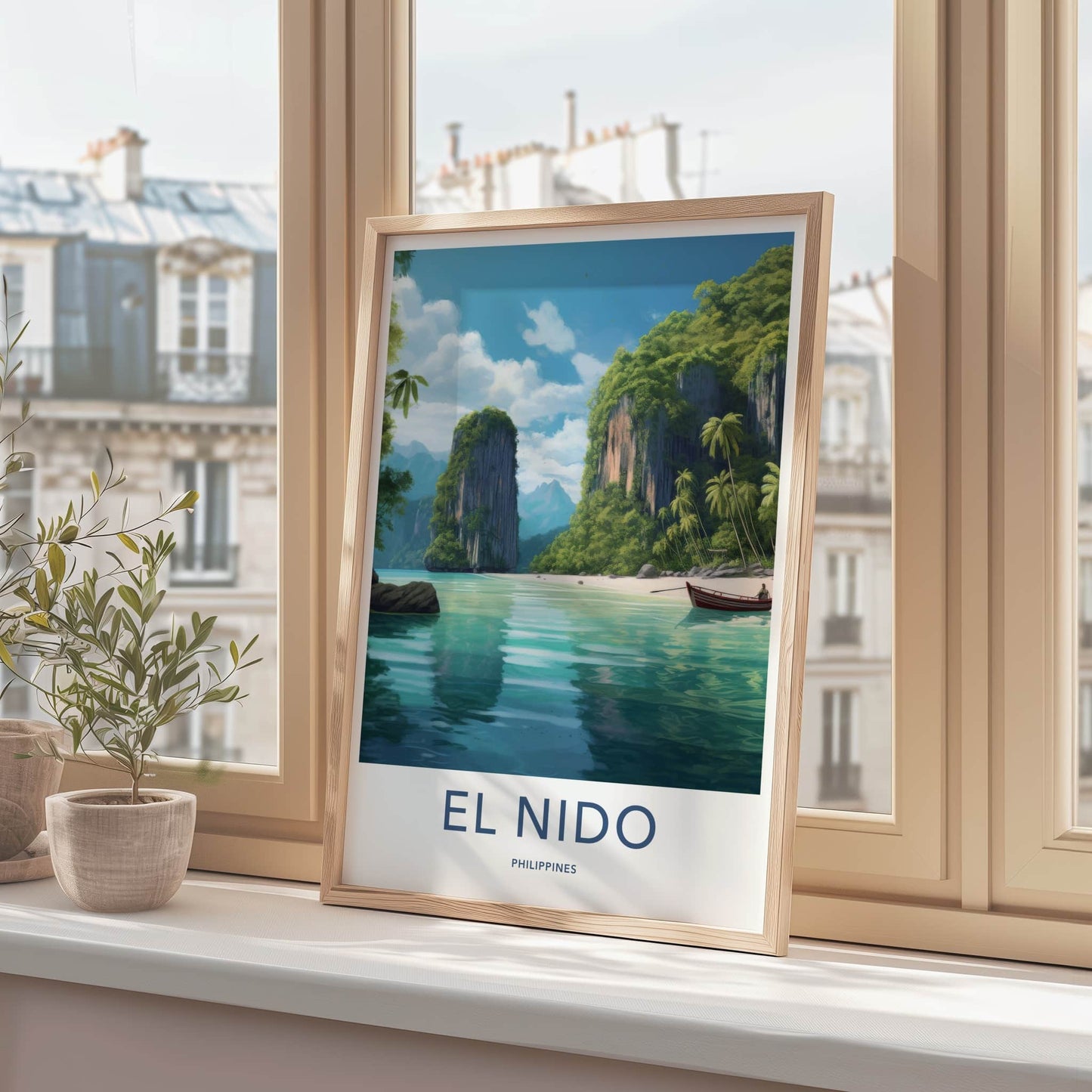 El Nido Poster - Philippines Travel Art - Tropical Island Paradise Home Decor