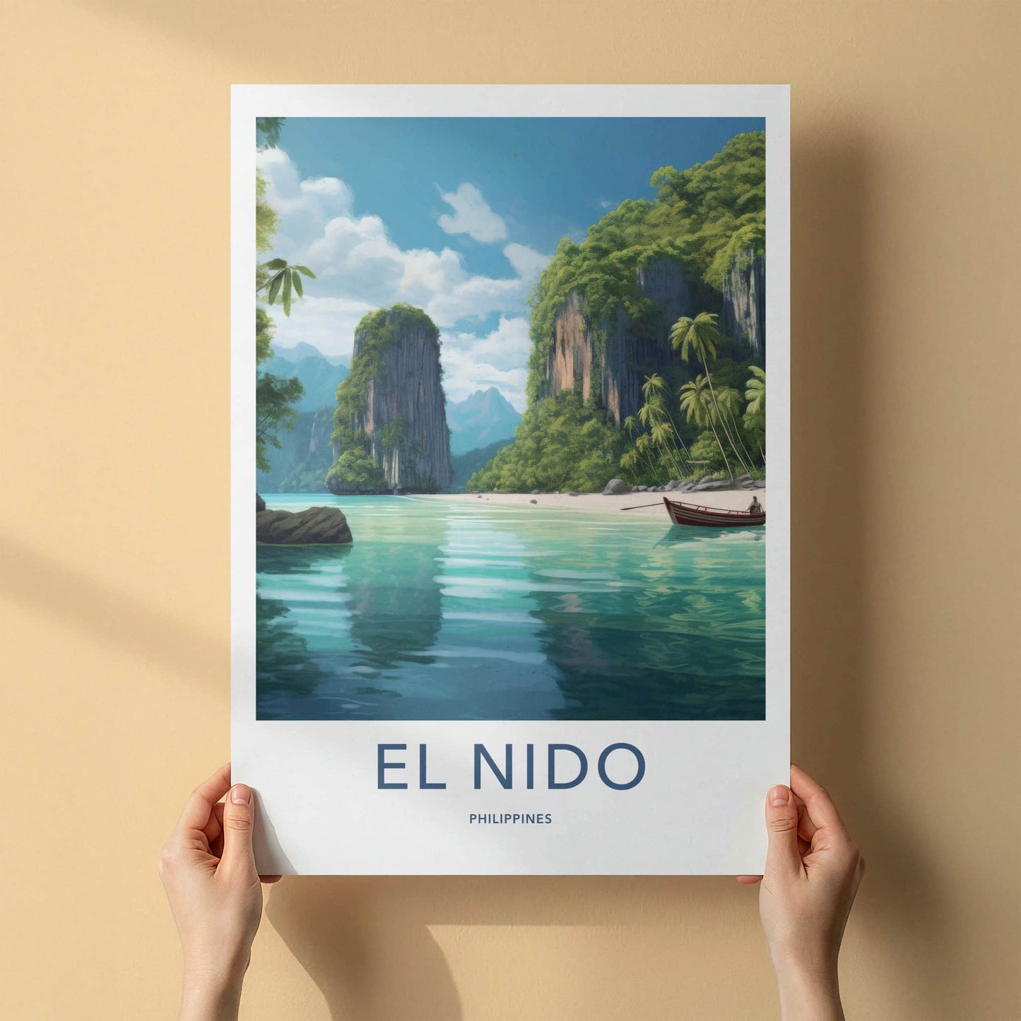 El Nido Poster - Philippines Travel Art - Tropical Island Paradise Home Decor