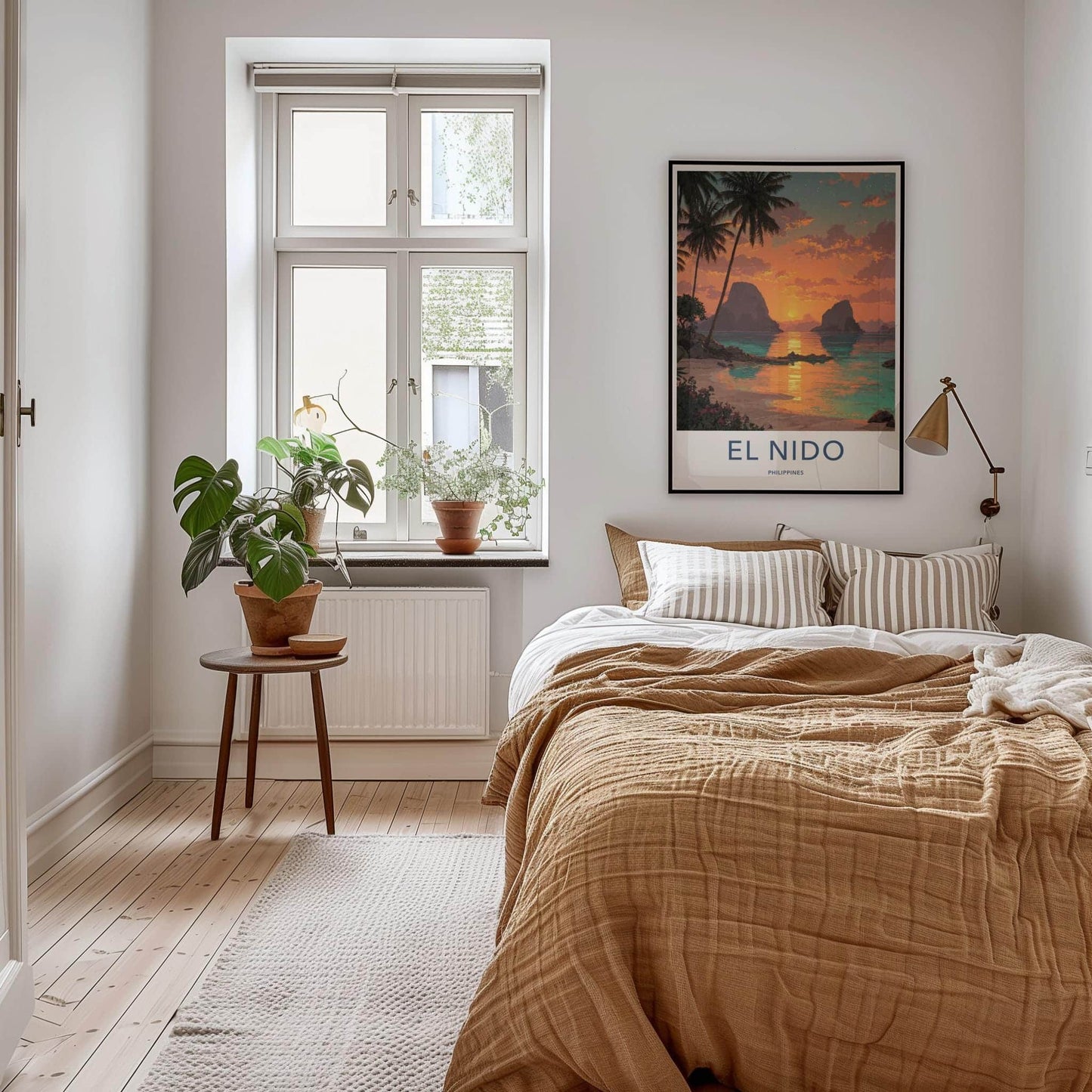 El Nido Poster - Philippines Travel Art - Vibrant Sunset Beach Home Decor