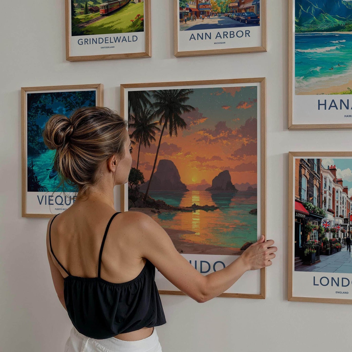 El Nido Poster - Philippines Travel Art - Vibrant Sunset Beach Home Decor