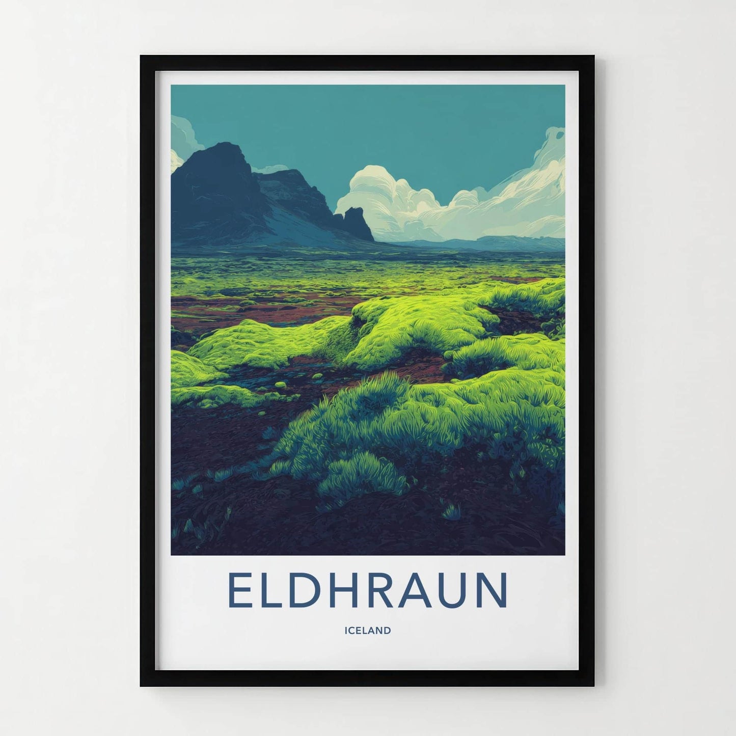 Eldhraun Poster - Iceland Wall Art - Lush Green Lava Home Decor