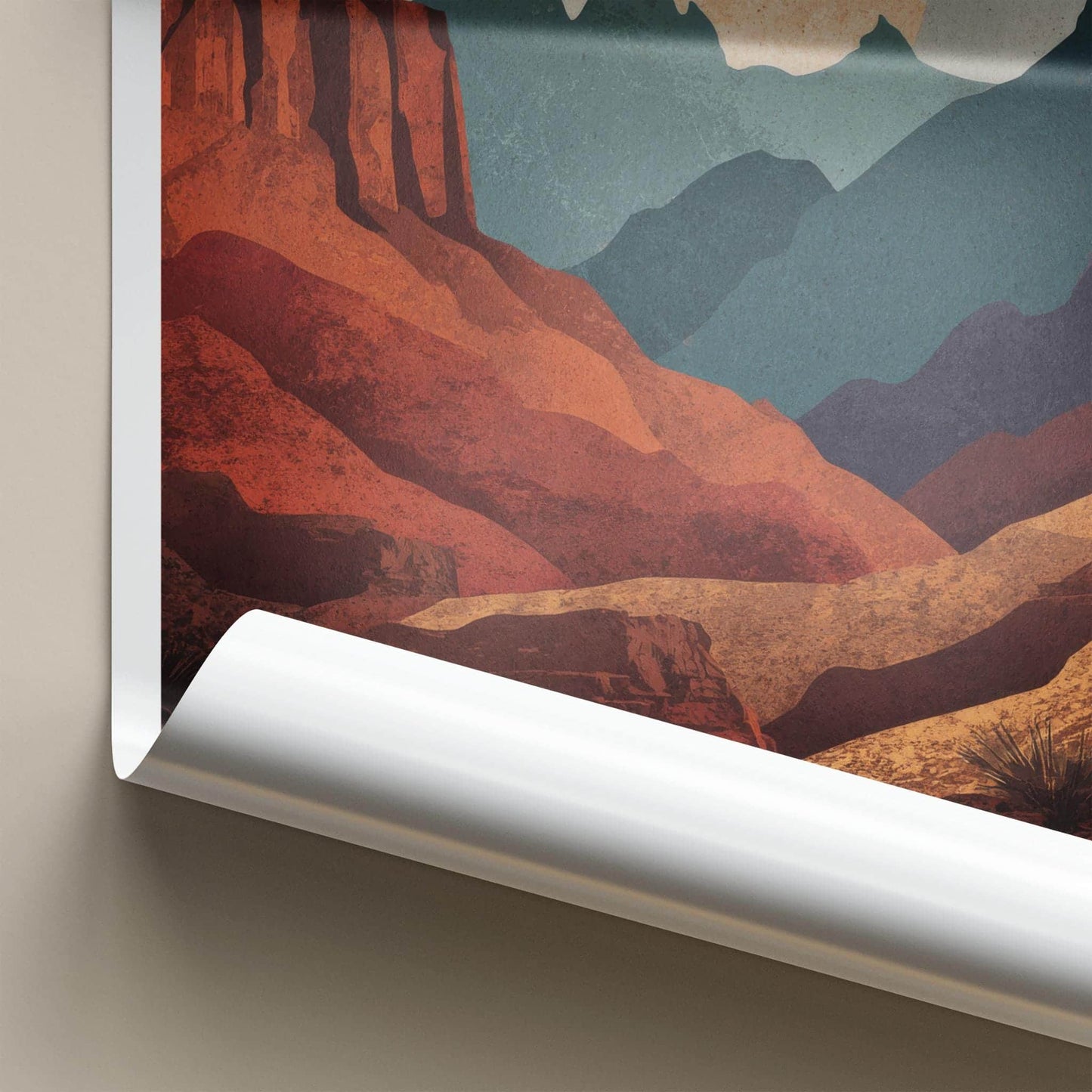 Ernst Tinaja Poster - Texas Travel Art - Desert River Canyon Home Decor