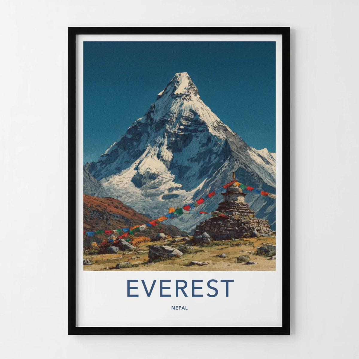 Everest Poster - Nepal Travel Art