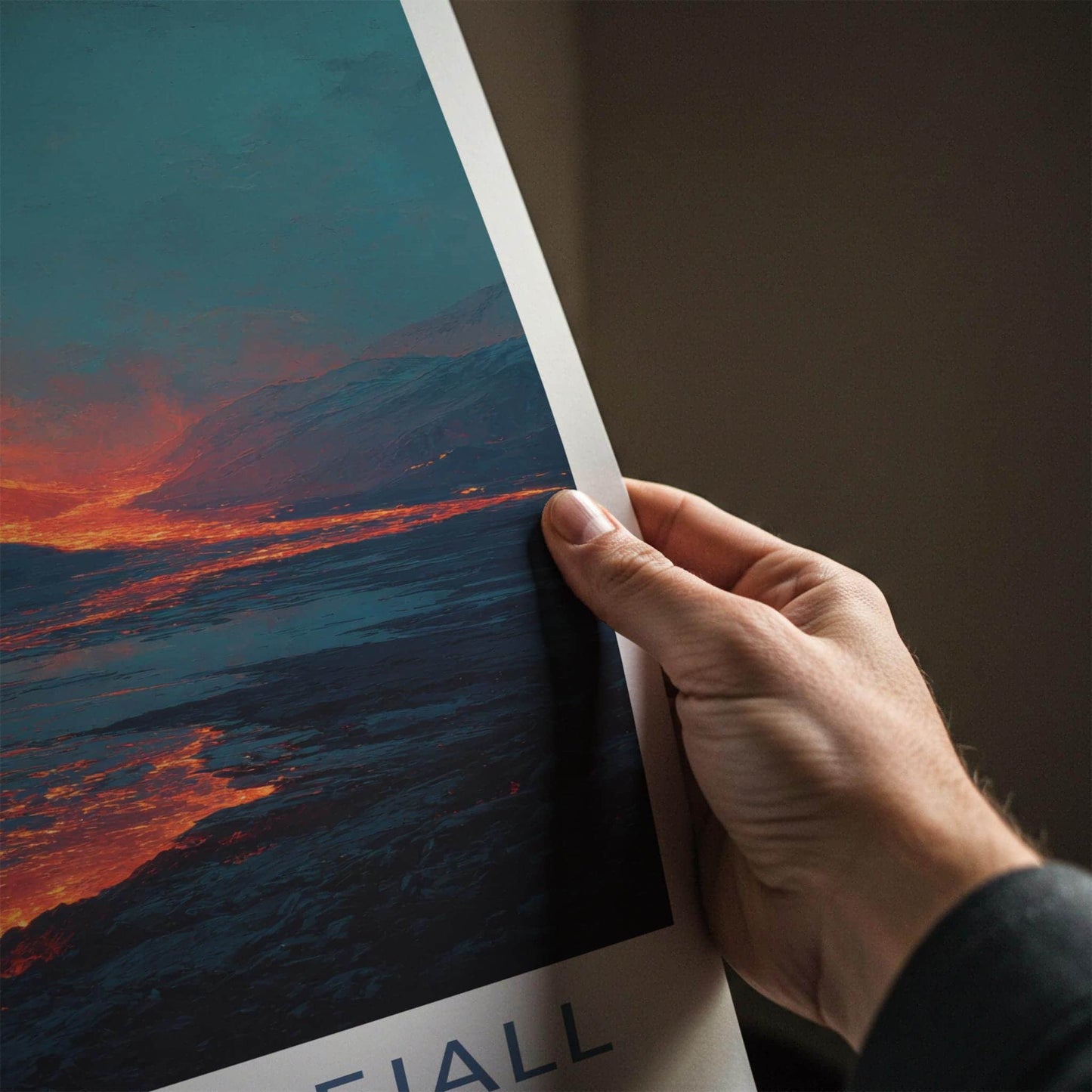 Fagradalsfjall Poster - Iceland Scenic Art - Molten Lava River Home Decor