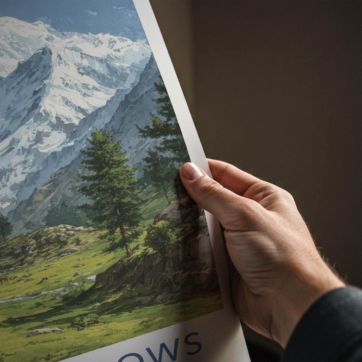 Fairy Meadows Poster - Pakistan Travel Art - Majestic Snow Peaks Wall Decor