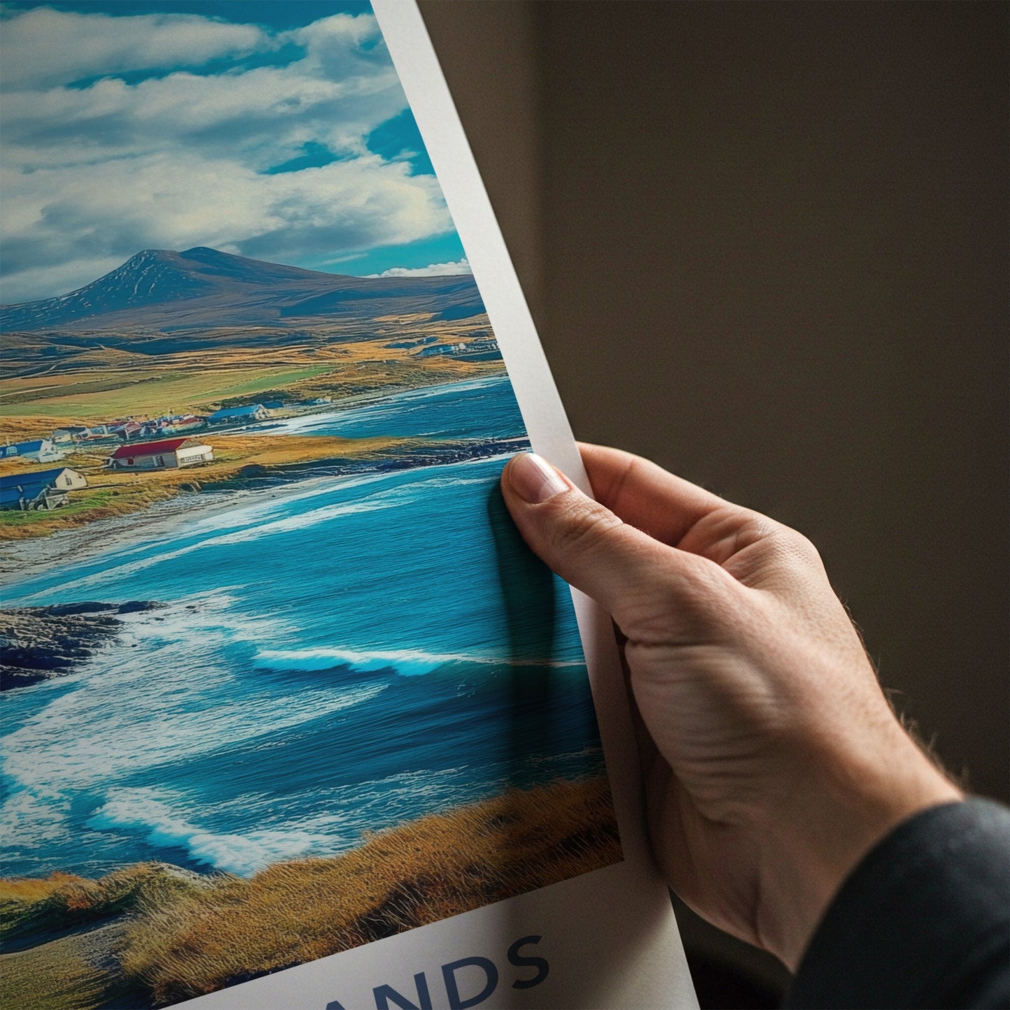Falkland Islands Poster - Falkland Islands Travel Art - Colorful Coastal Village Home Decor