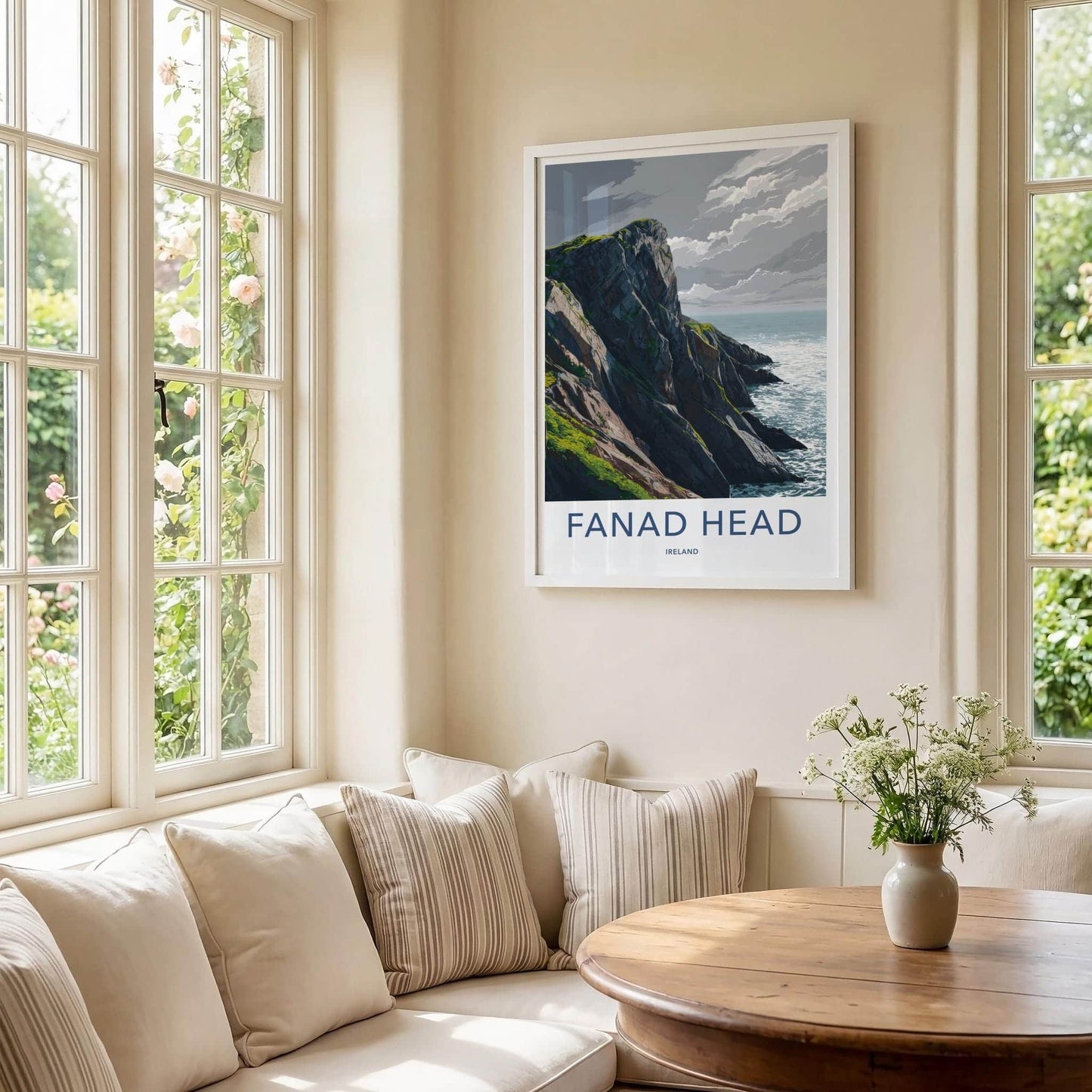 Fanad Head Poster - Ireland Travel Art - Rugged Coastal Cliffs Home Decor