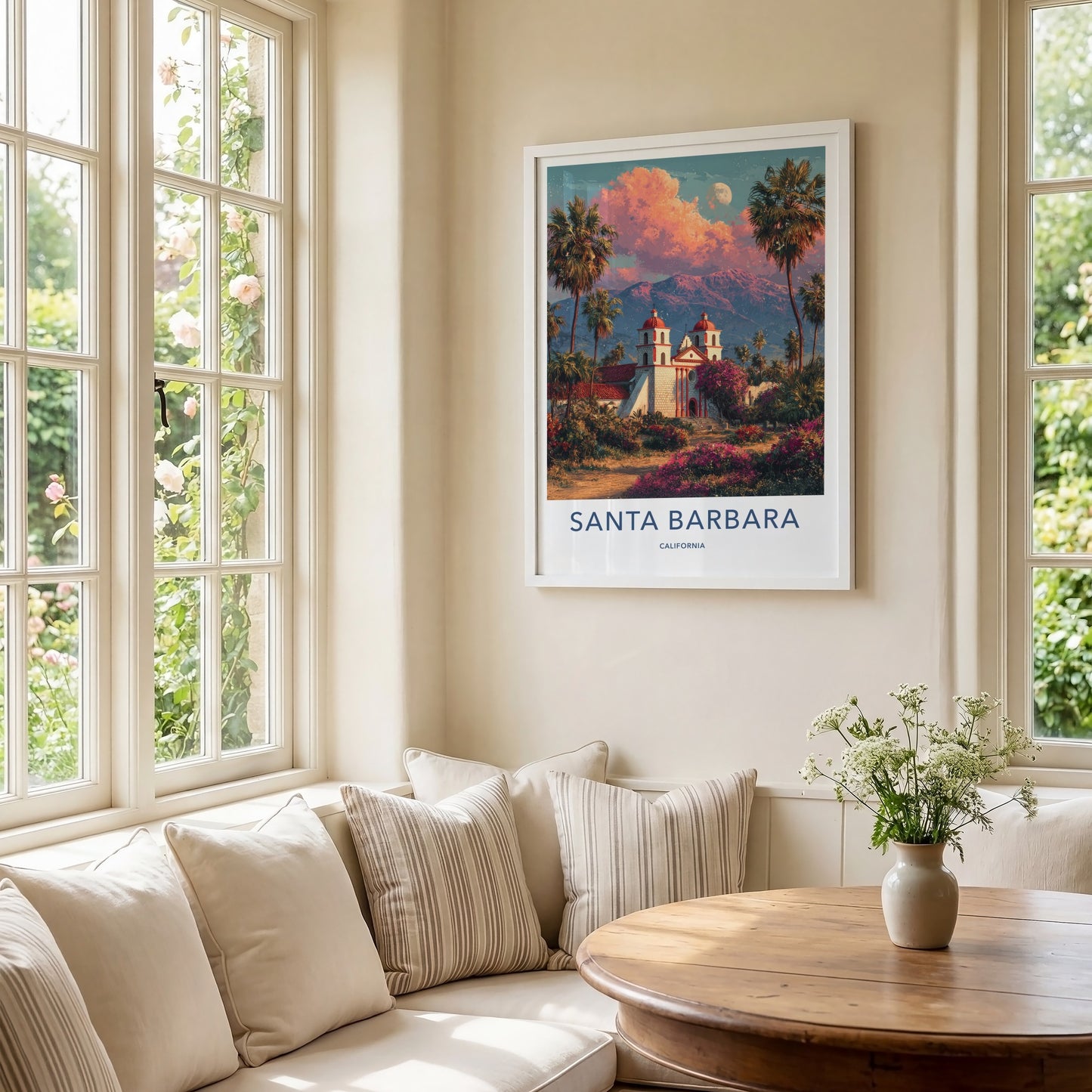 Santa Barbara Poster - California Travel Art