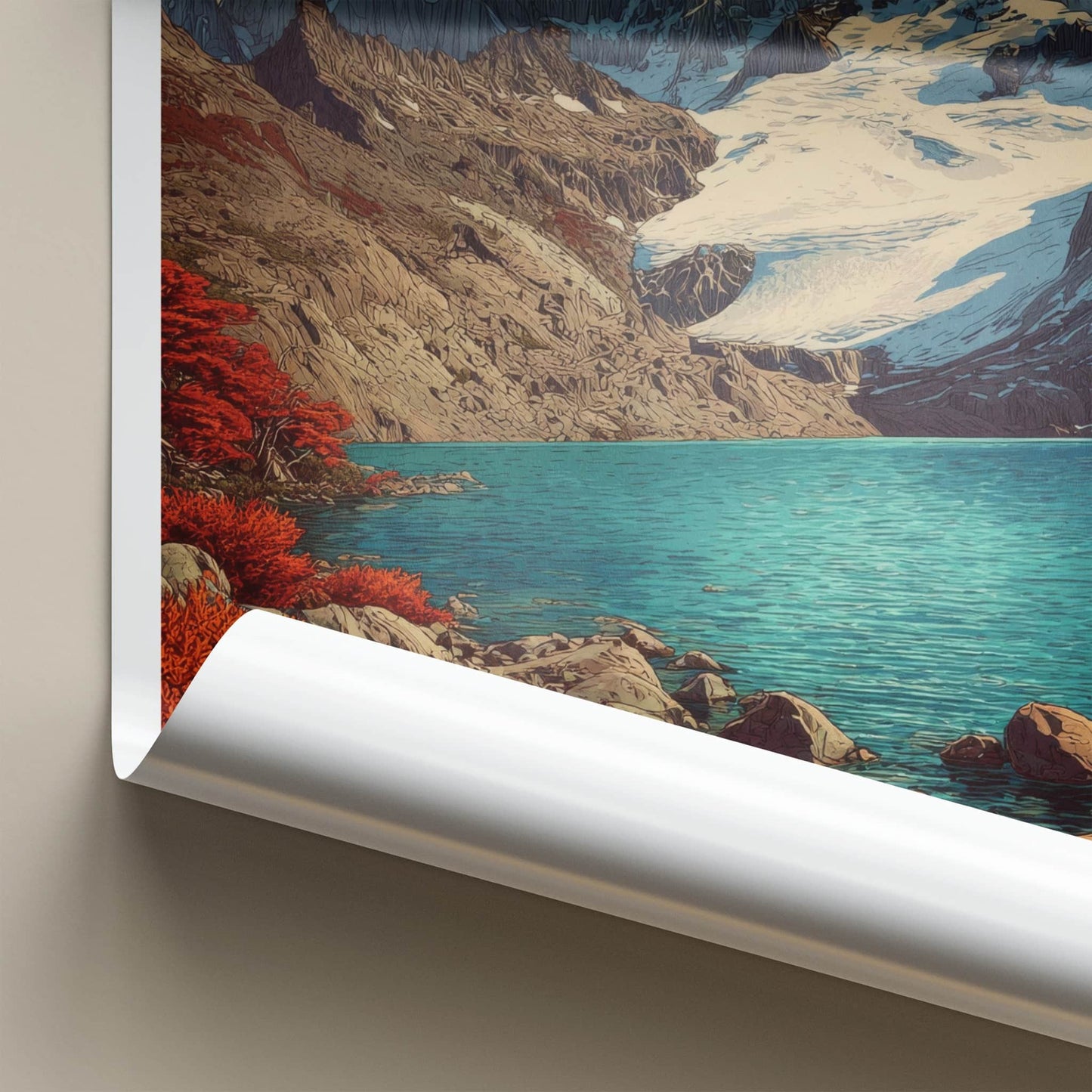 Fitz Roy Poster - Argentina Travel Art - Snow Capped Peaks Home Decor
