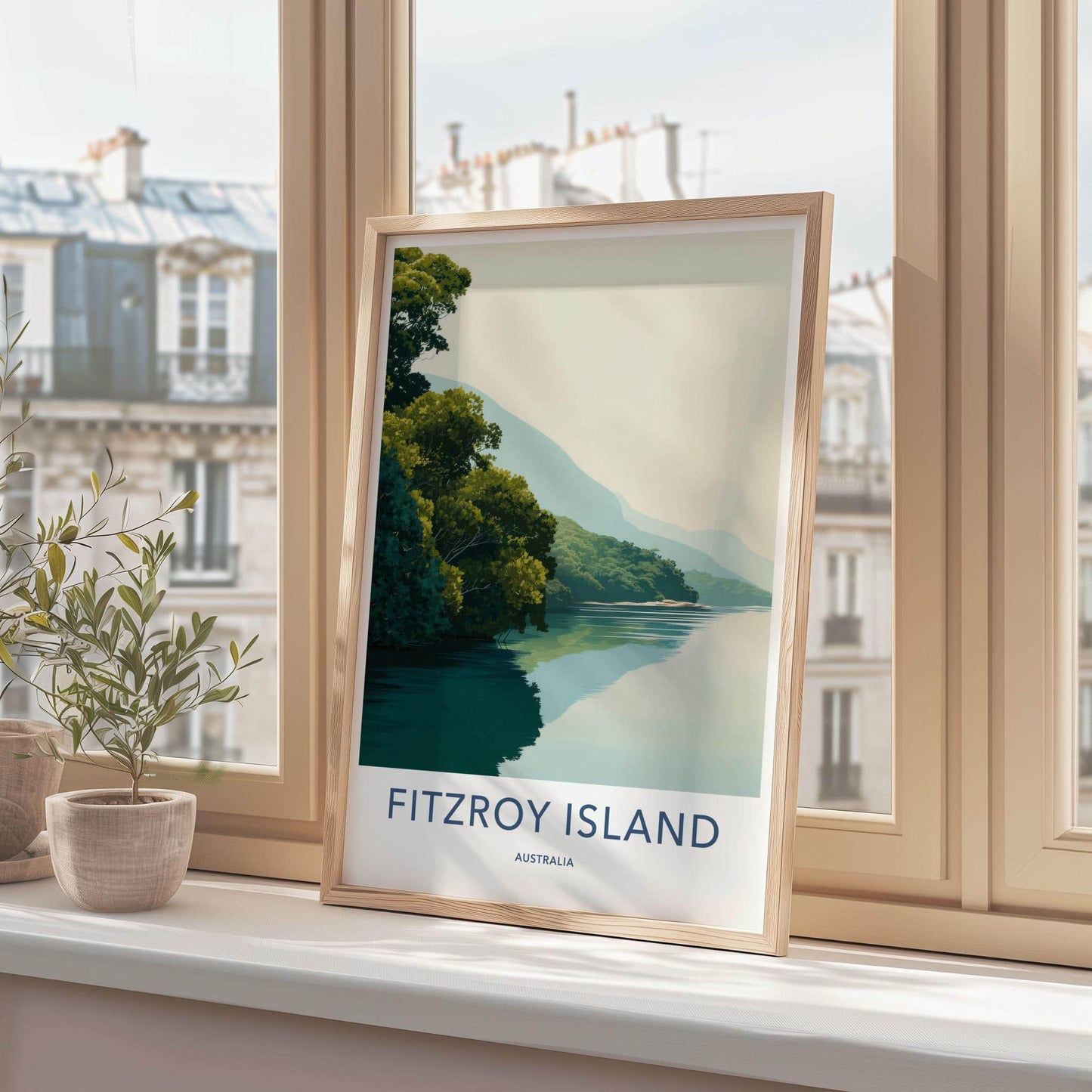 Fitzroy Island Poster - Australia Travel Art - Lush Island Water Wall Decor