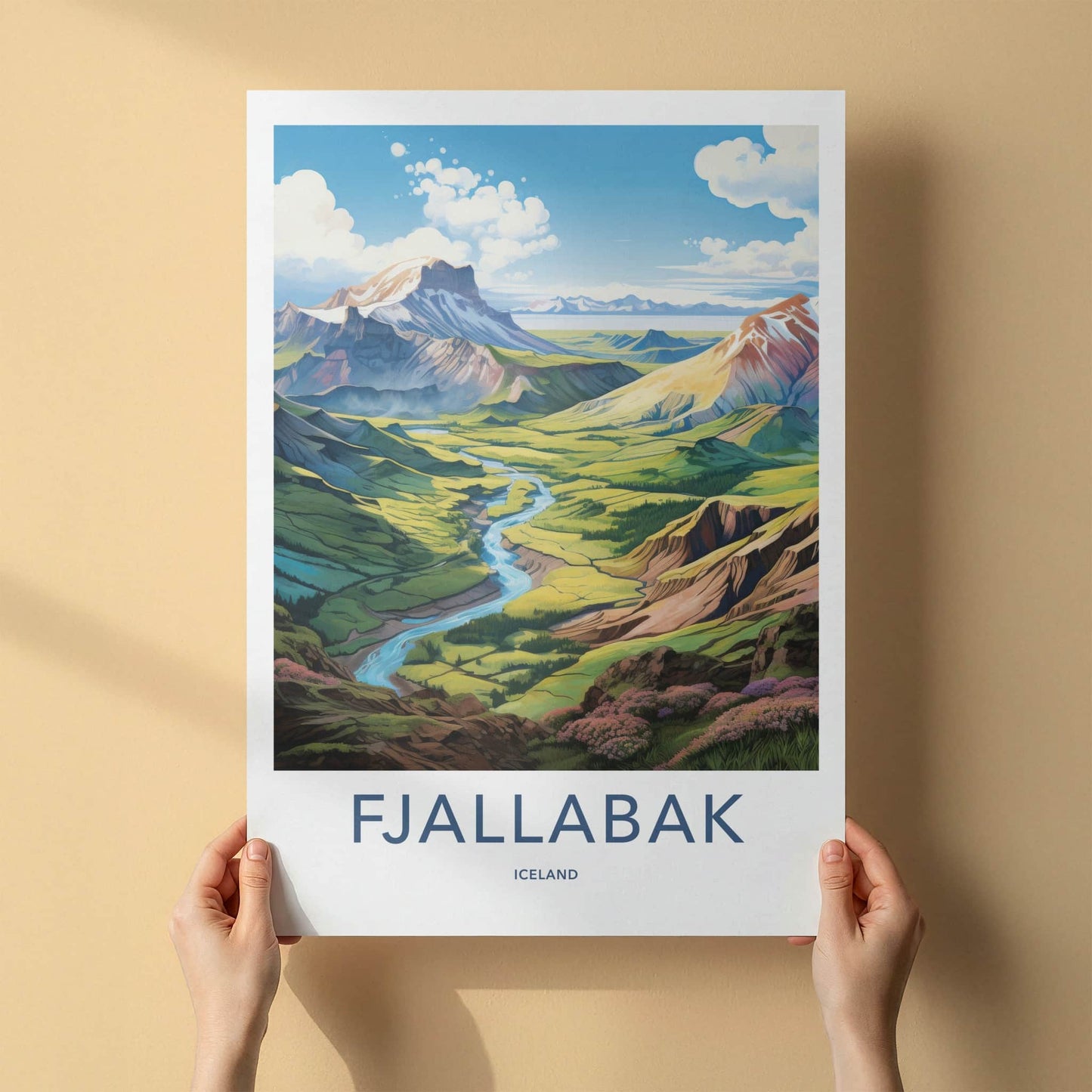 Fjallabak Poster - Iceland Travel Art - Green Valley River Home Decor