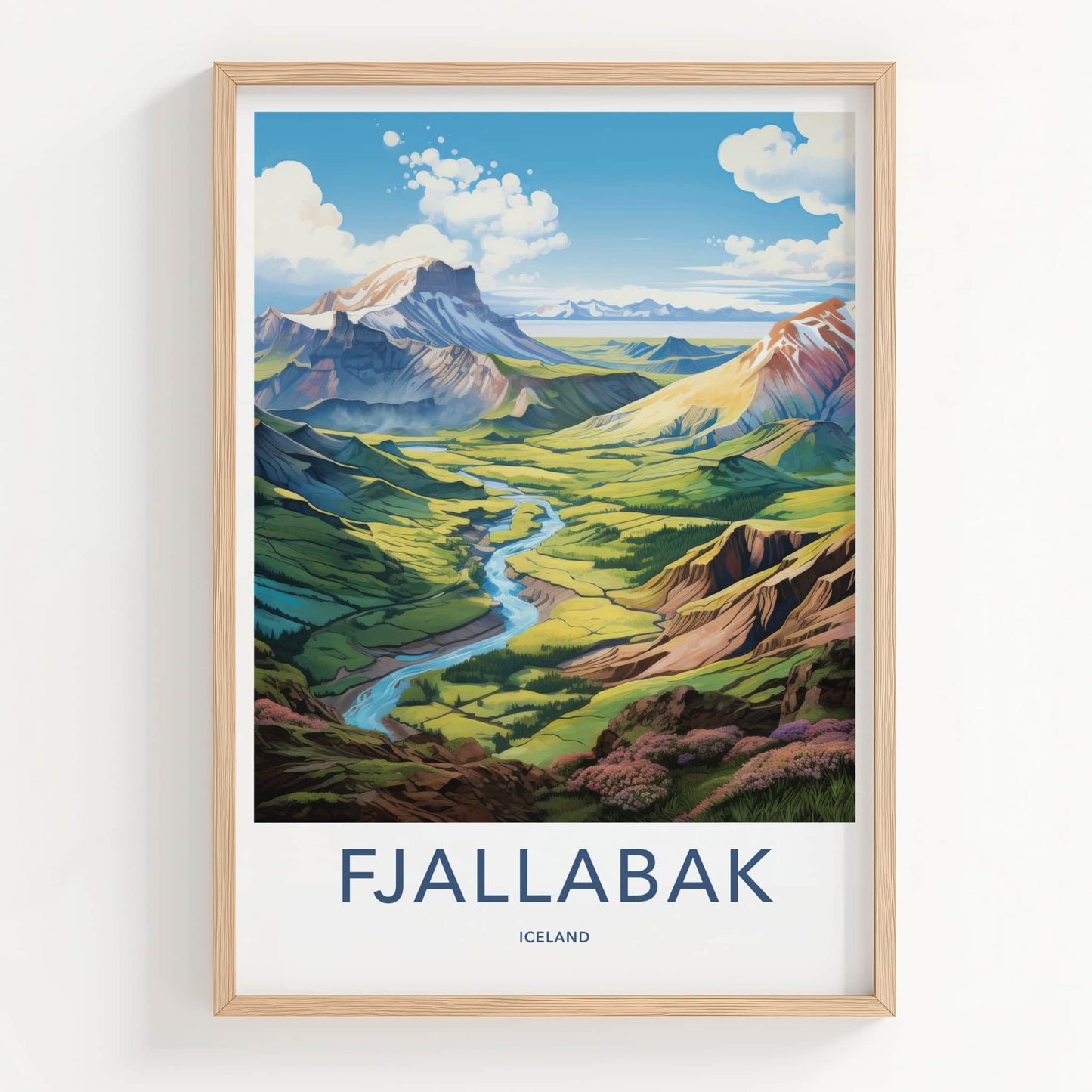 Fjallabak Poster - Iceland Travel Art - Green Valley River Home Decor